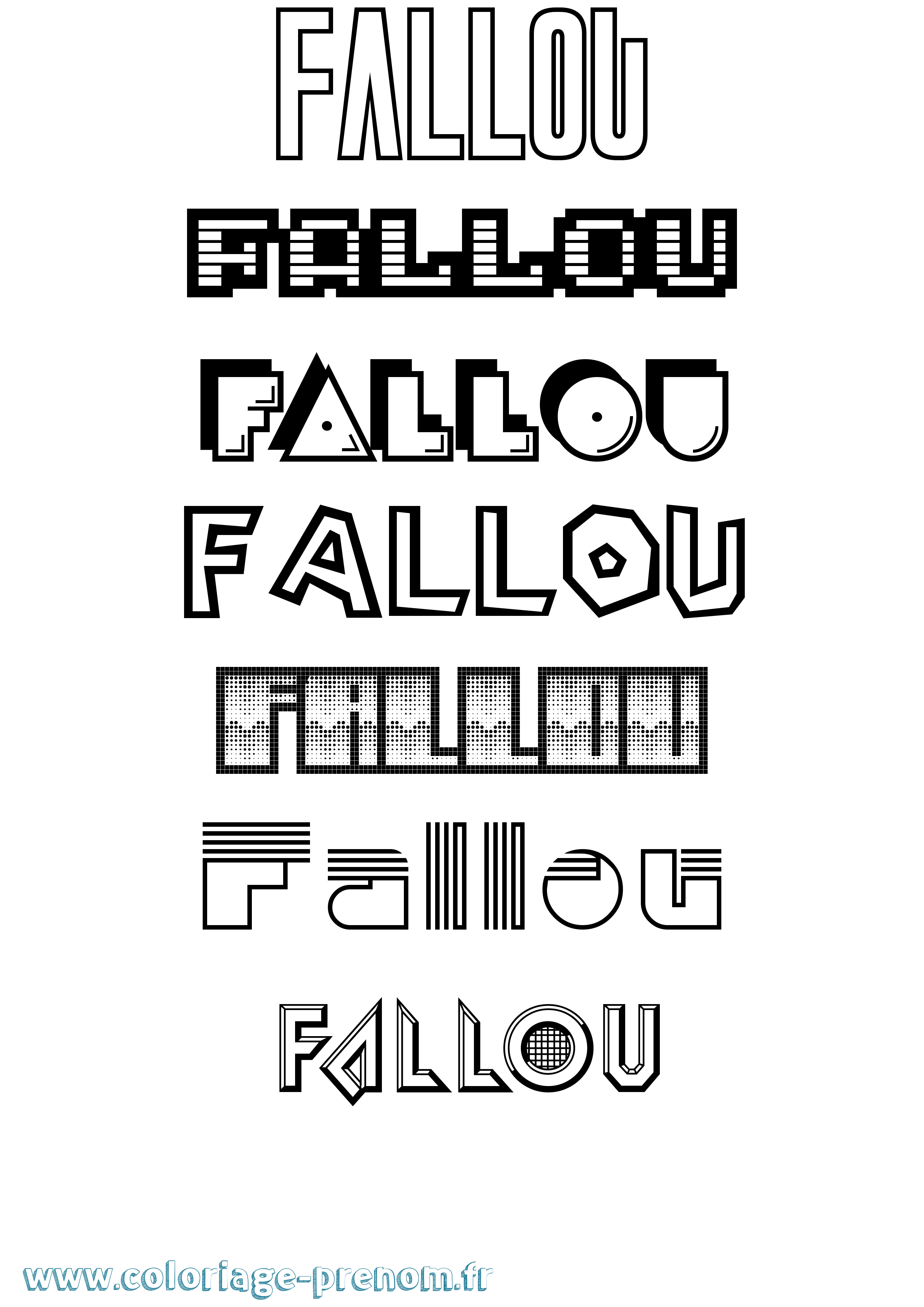 Coloriage Fallou Jeux Vidéos Coloriage prénom Fallou Jeux Vidéos