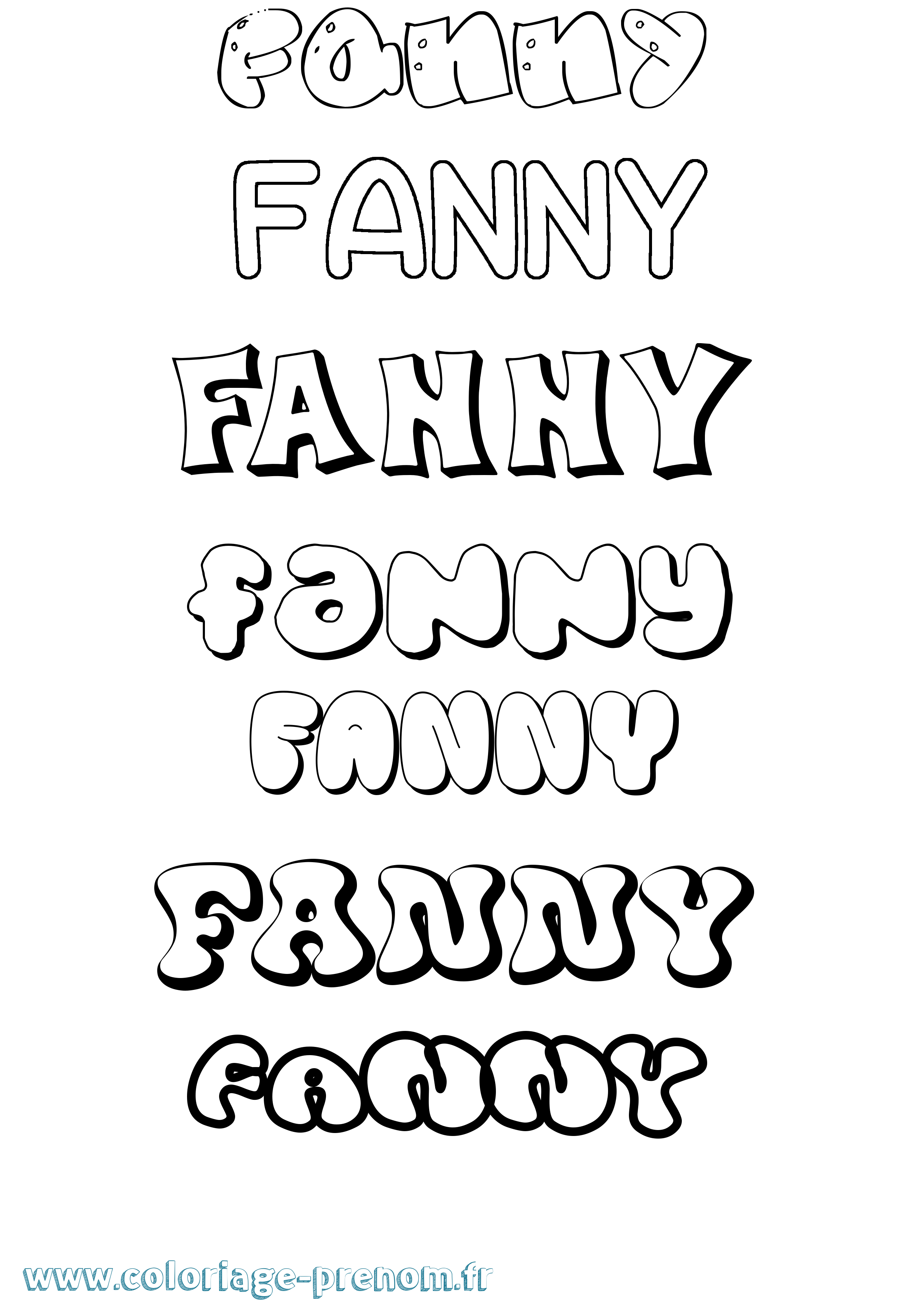 Coloriage Fanny Coloriage prénom Fanny