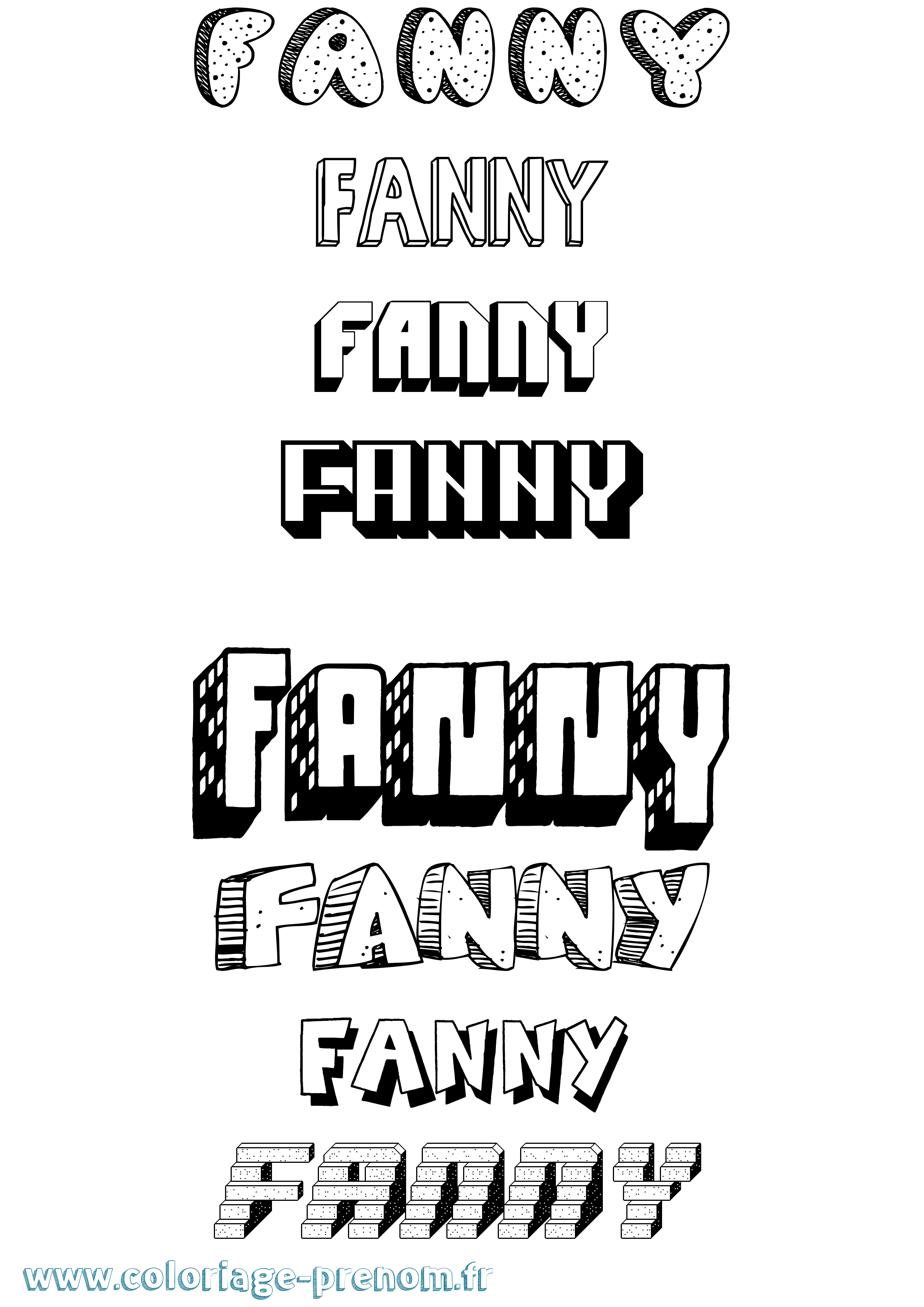 Coloriage Fanny Coloriage prénom Fanny