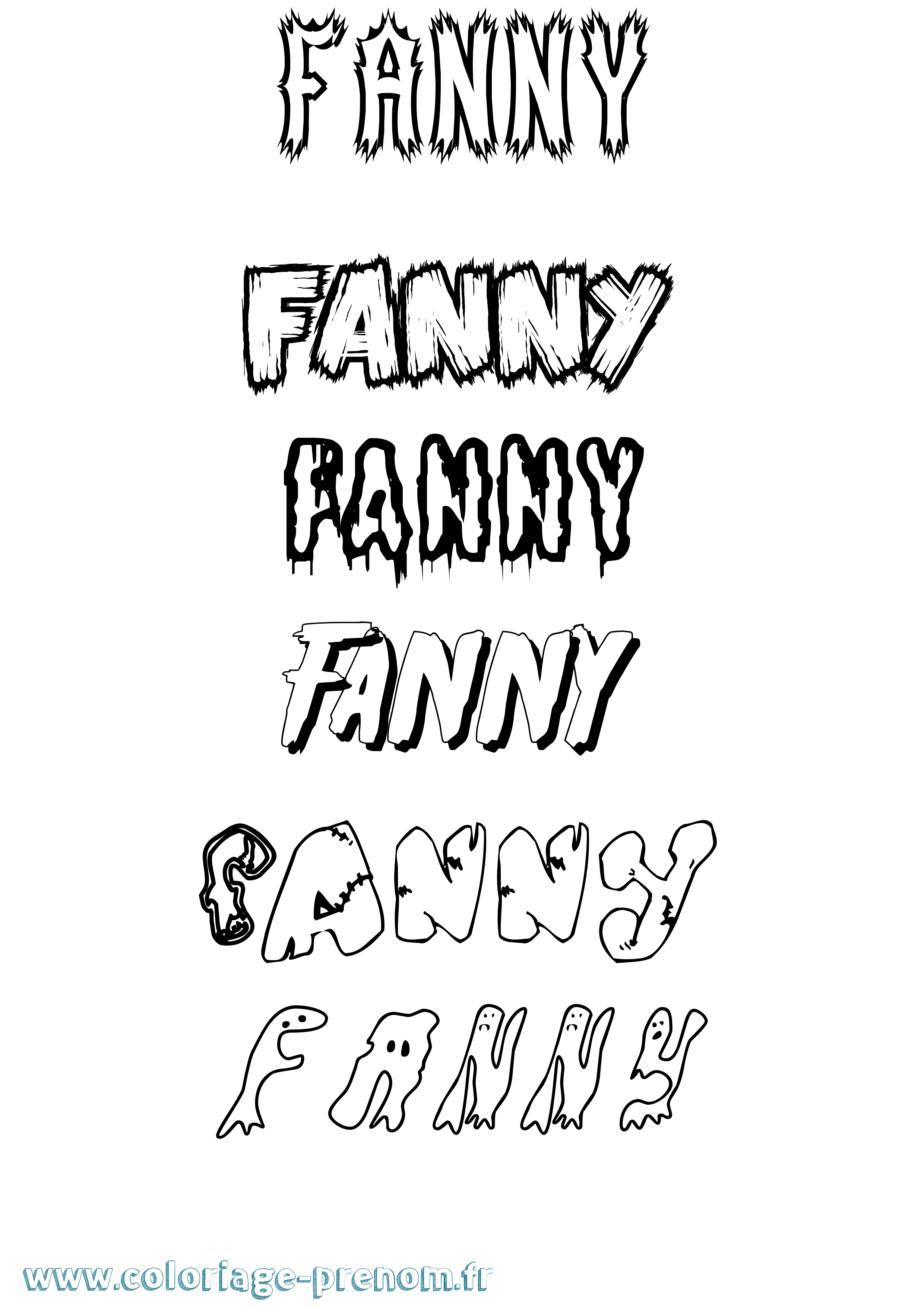 Coloriage Fanny Coloriage prénom Fanny