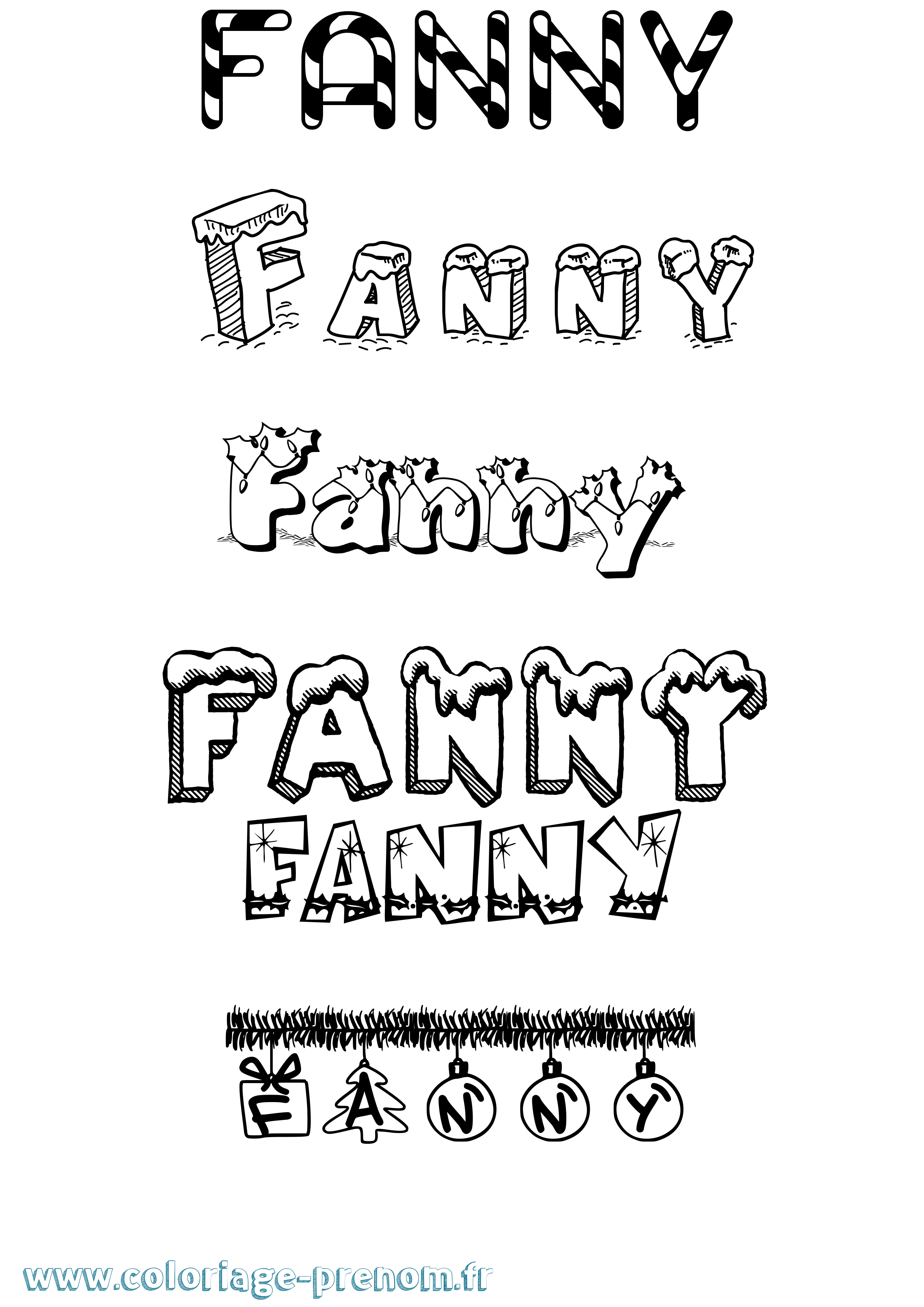 Coloriage Fanny Coloriage prénom Fanny