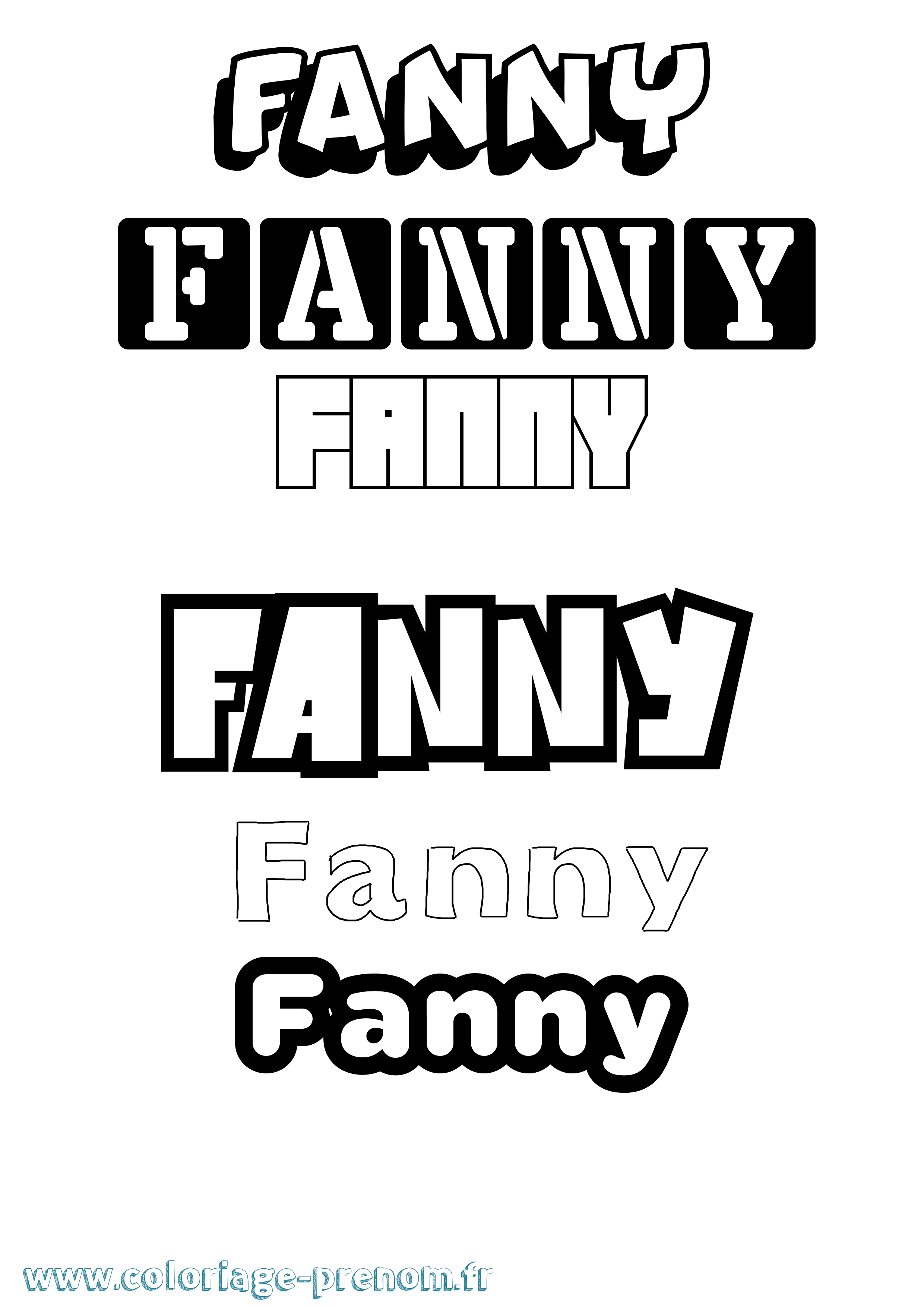 Coloriage Fanny Coloriage prénom Fanny