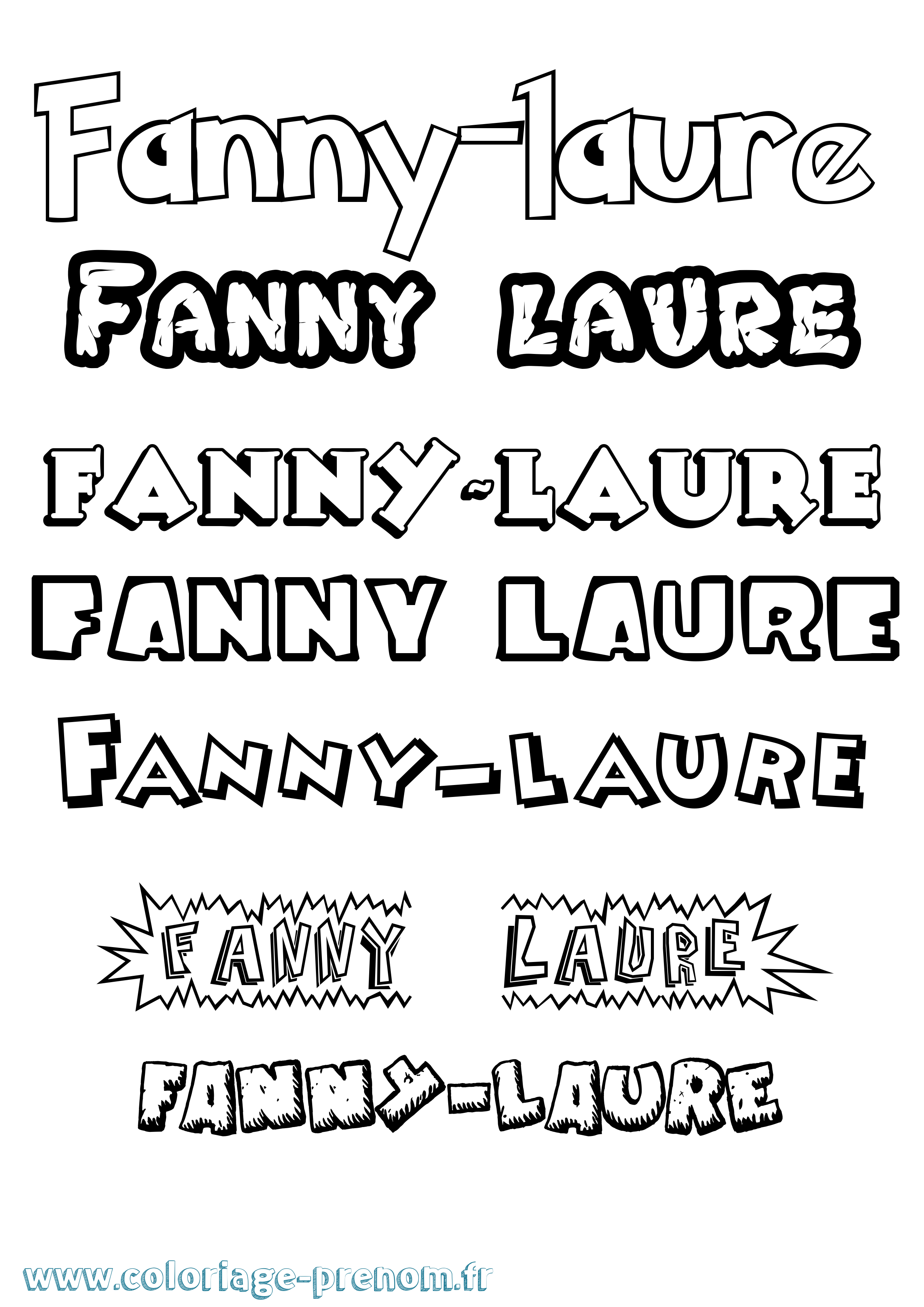 Coloriage Fanny-Laure Dessin Animé Coloriage prénom Fanny-Laure Dessin Animé