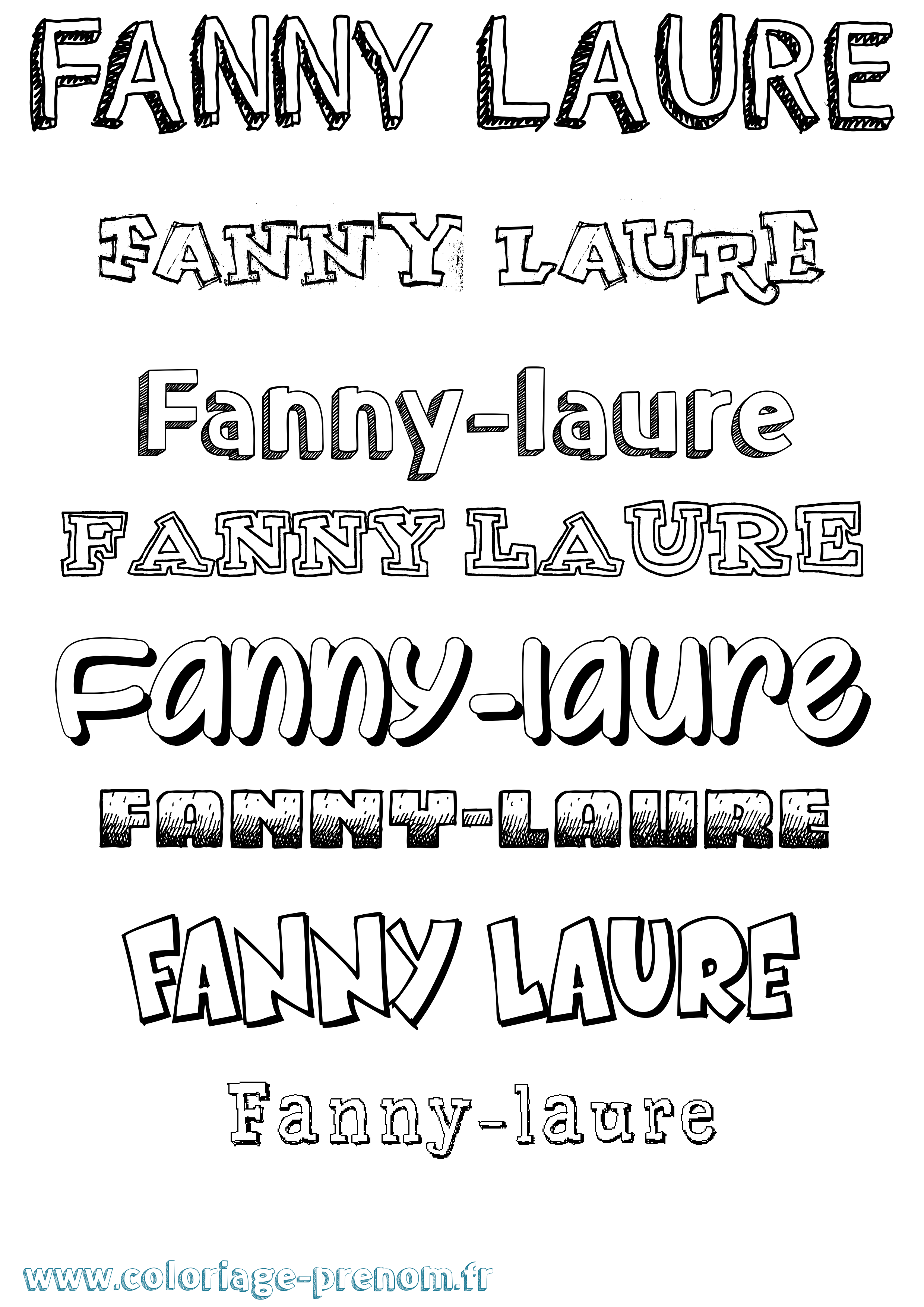 Coloriage Fanny-Laure Dessiné Coloriage prénom Fanny-Laure Dessiné