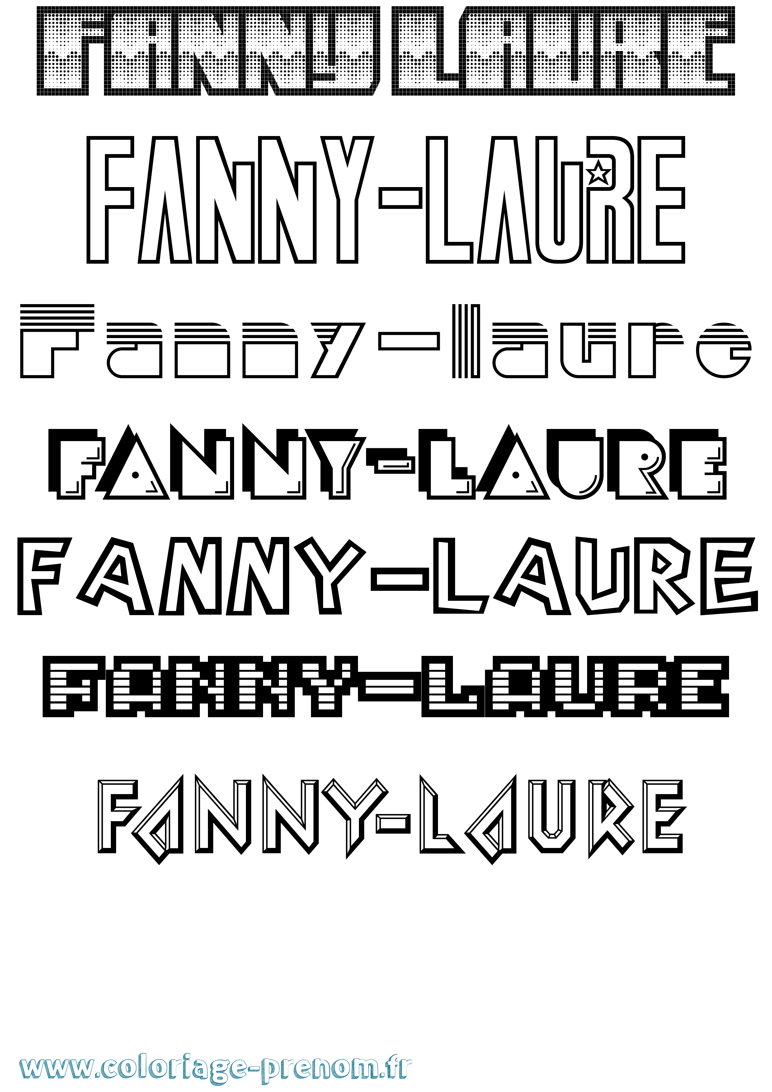Coloriage Fanny-Laure Jeux Vidéos Coloriage prénom Fanny-Laure Jeux Vidéos