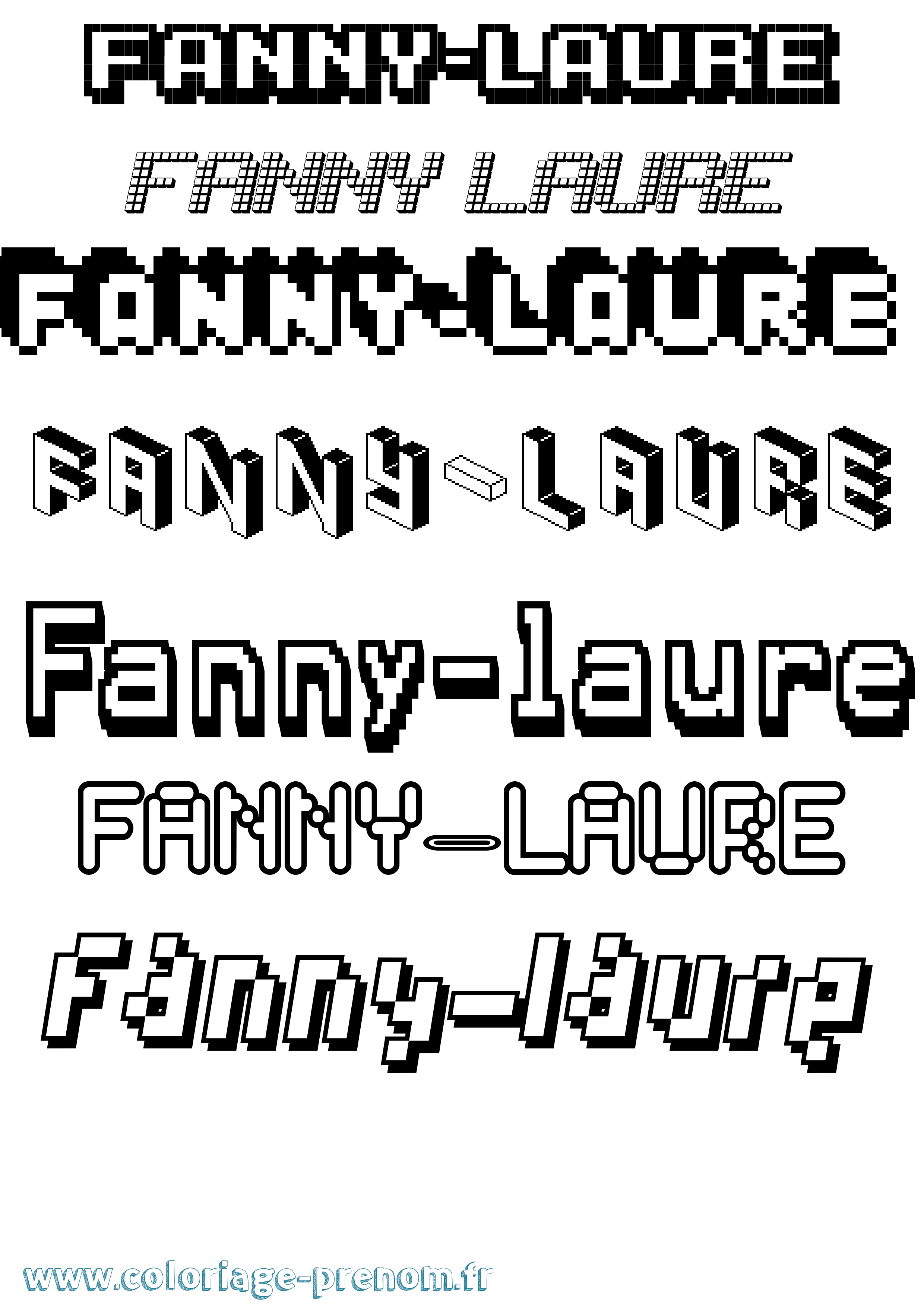 Coloriage Fanny-Laure Pixel Coloriage prénom Fanny-Laure Pixel