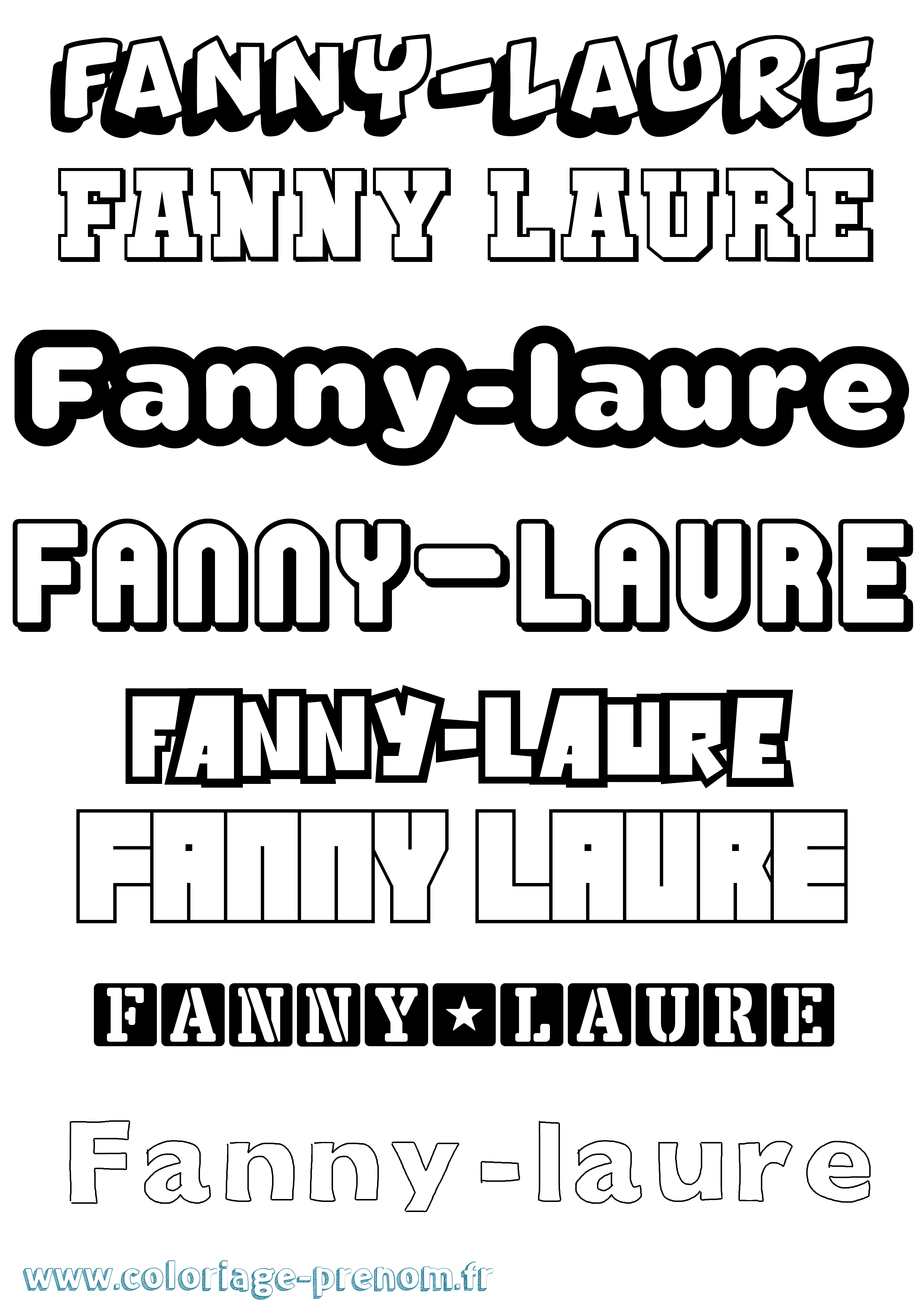 Coloriage Fanny-Laure Simple Coloriage prénom Fanny-Laure Simple
