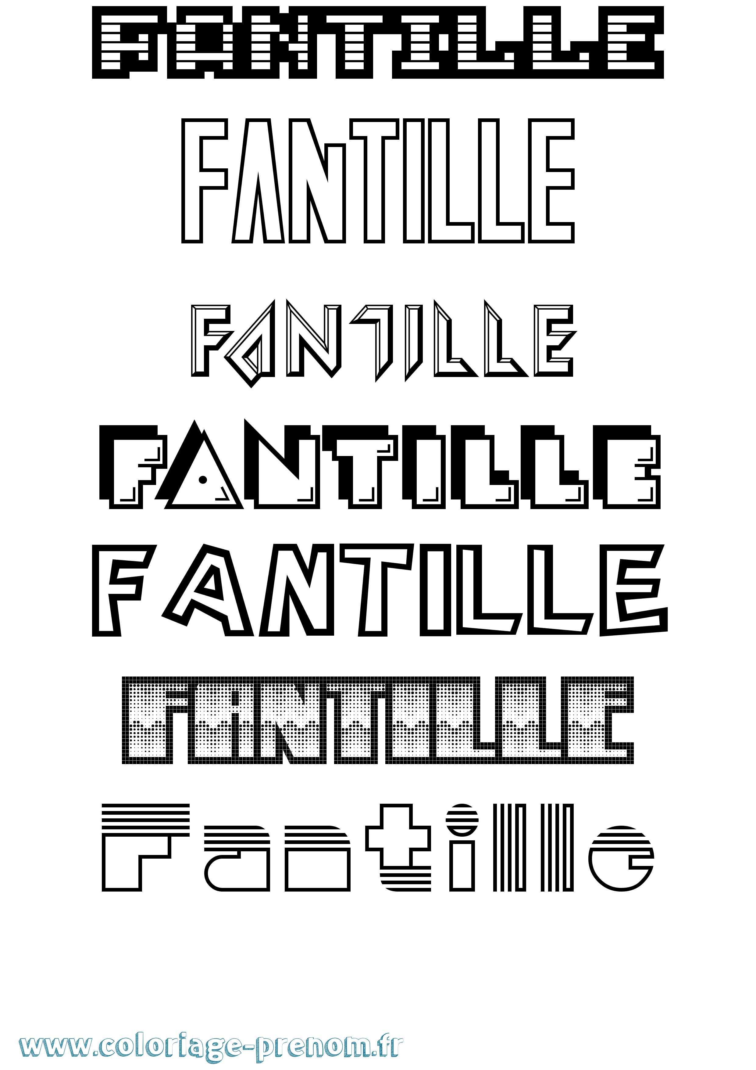 Coloriage Fantille Jeux Vidéos Coloriage prénom Fantille Jeux Vidéos