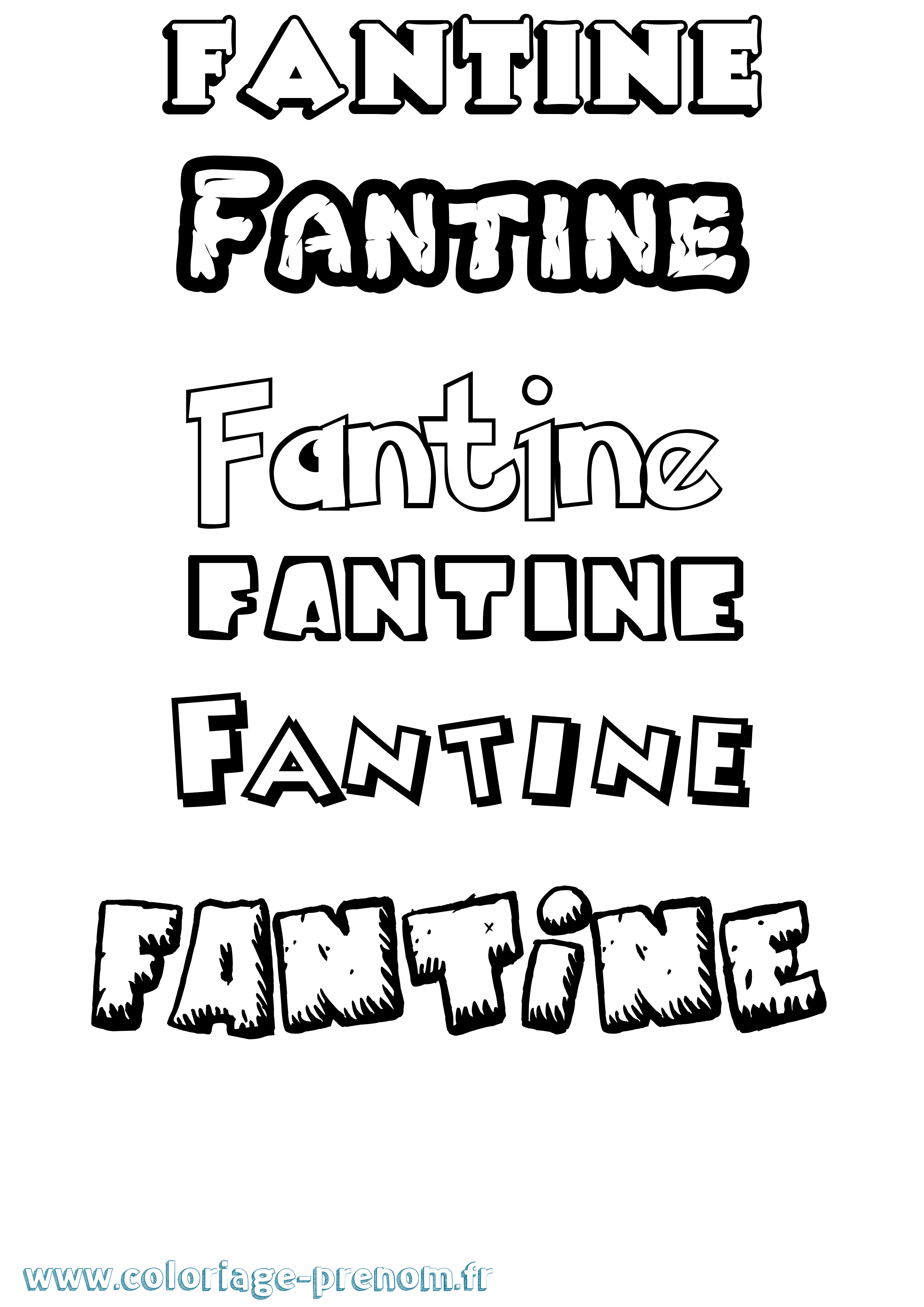 Coloriage Fantine Coloriage prénom Fantine