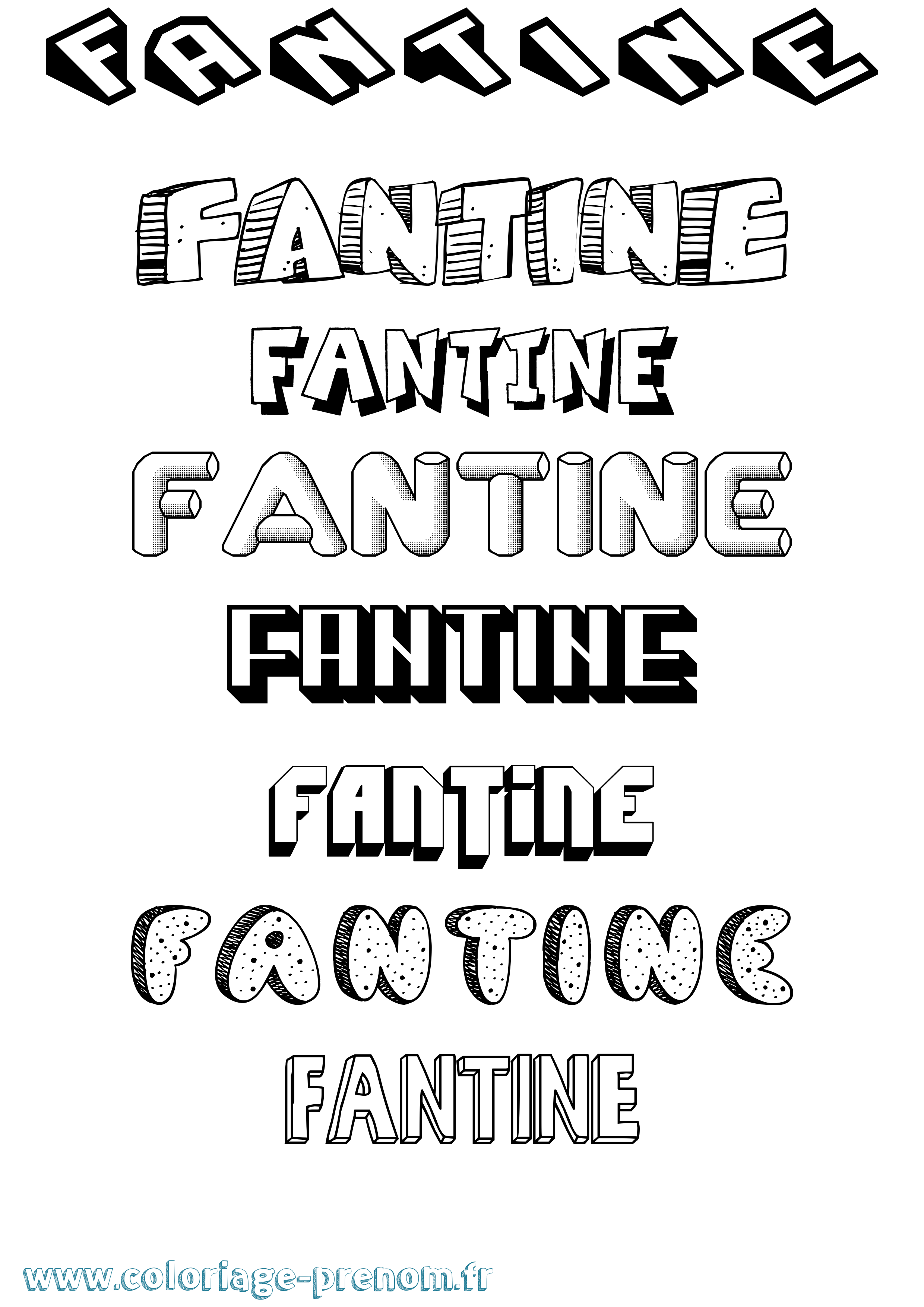 Coloriage Fantine Coloriage prénom Fantine