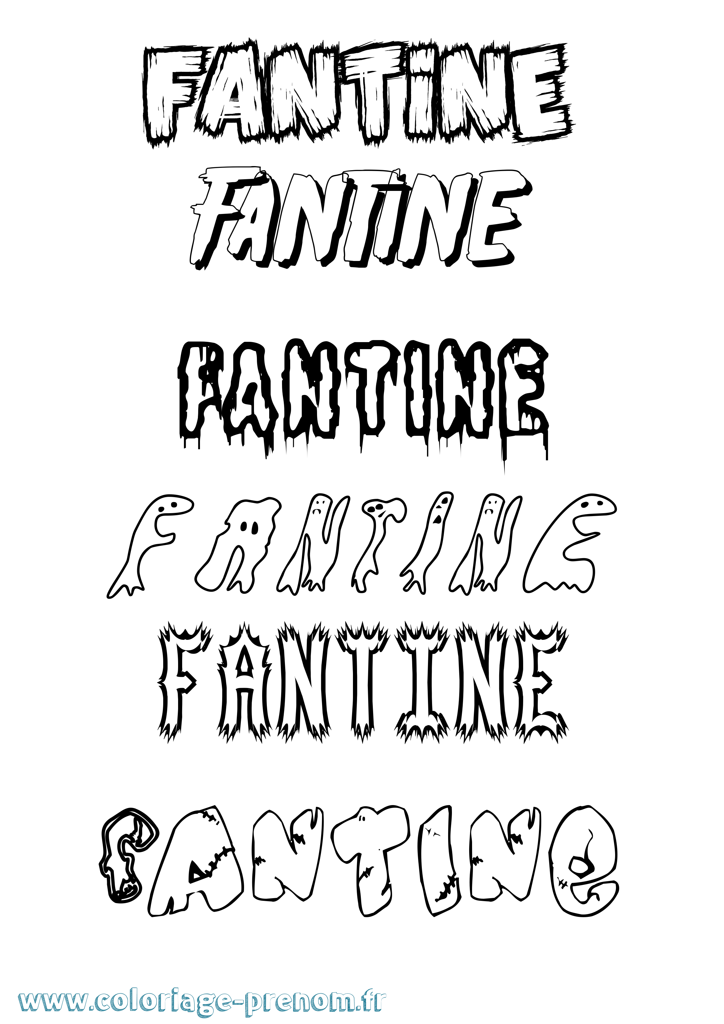 Coloriage Fantine Coloriage prénom Fantine
