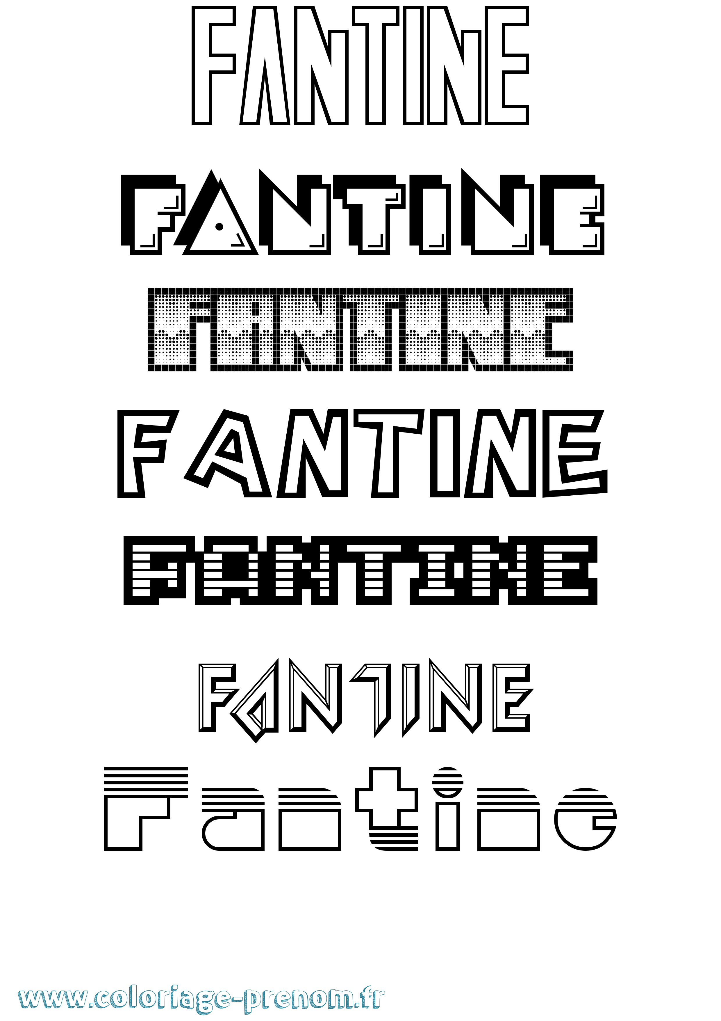 Coloriage prénom Fantine