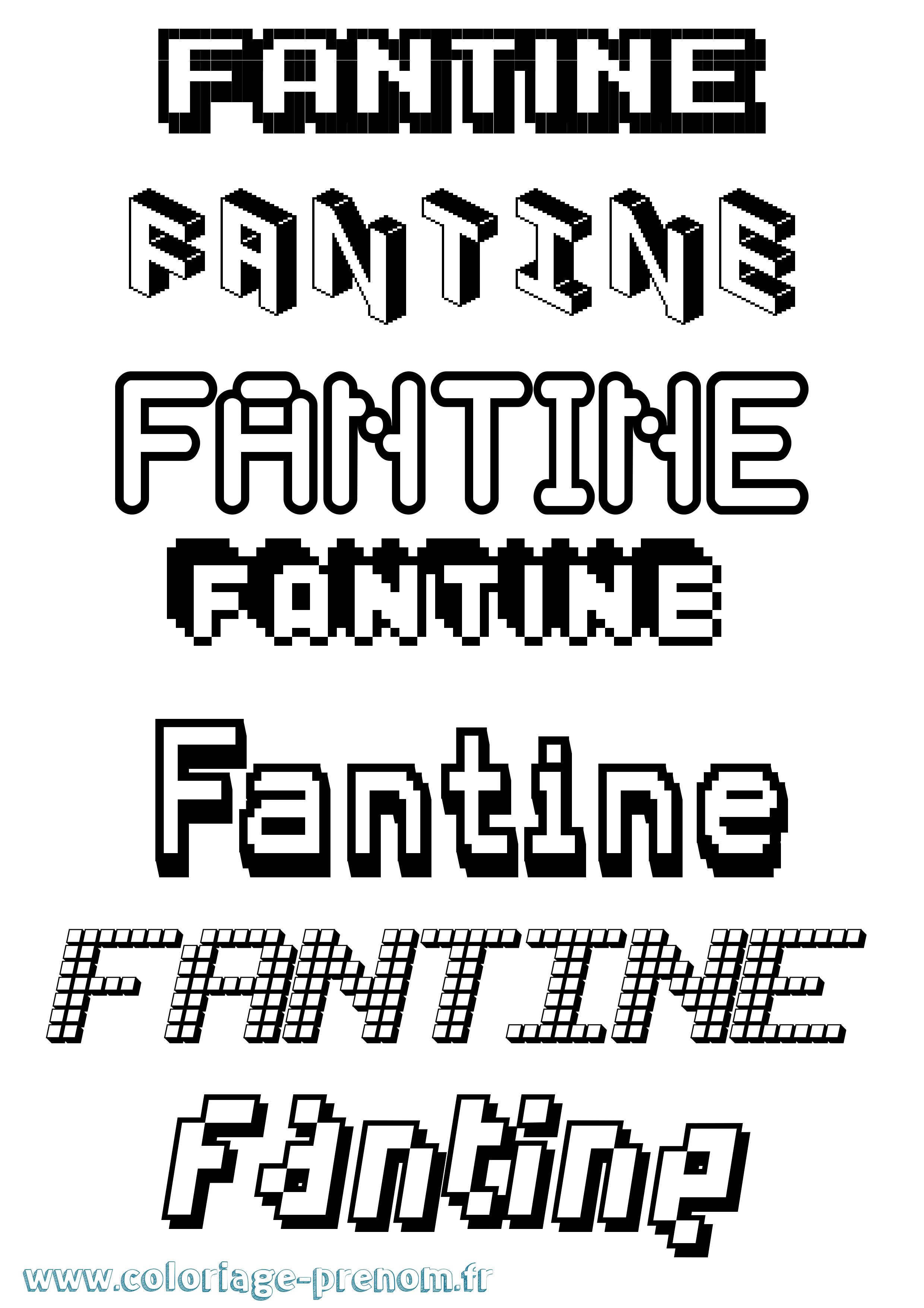 Coloriage Fantine Coloriage prénom Fantine