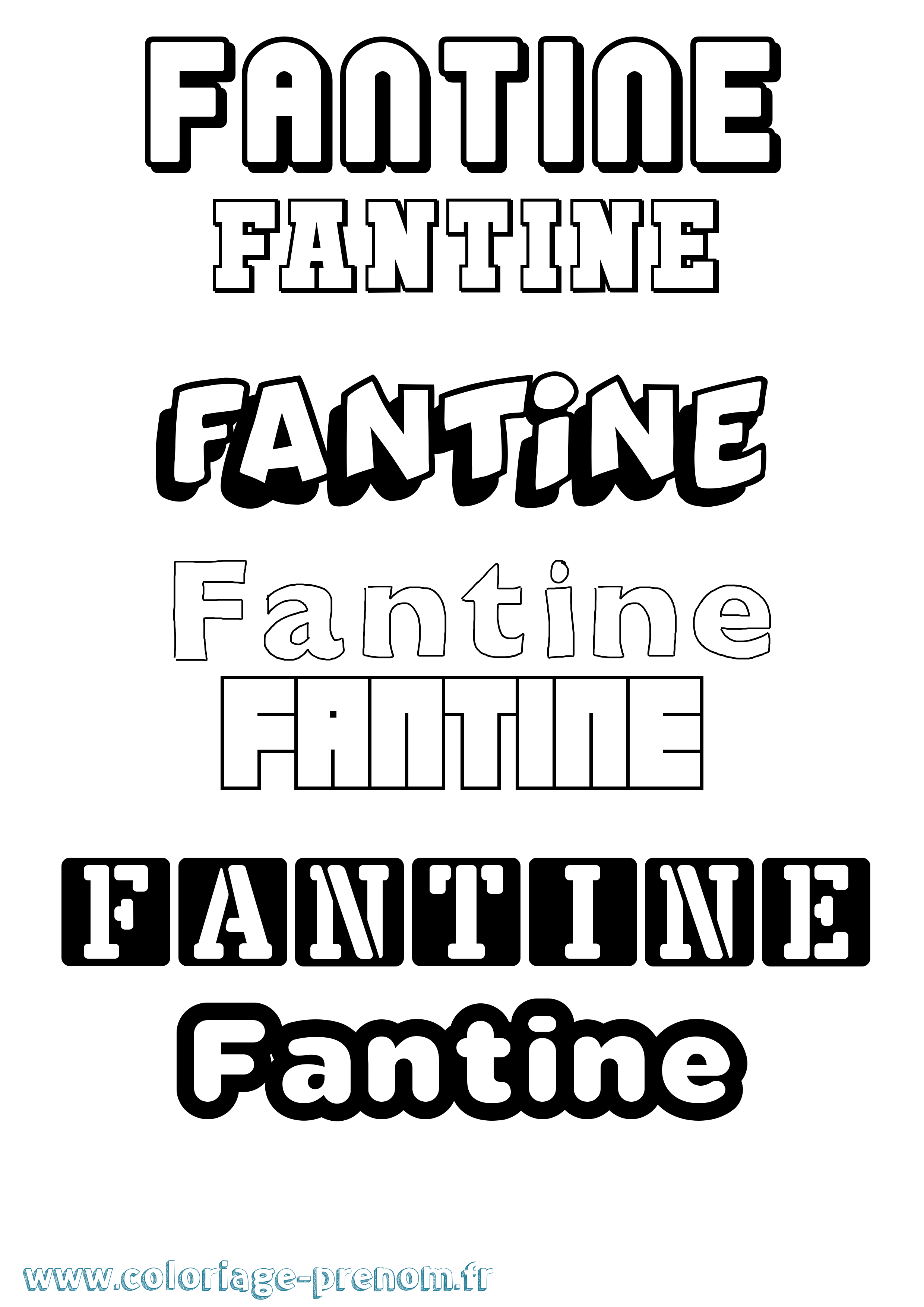 Coloriage Fantine Coloriage prénom Fantine