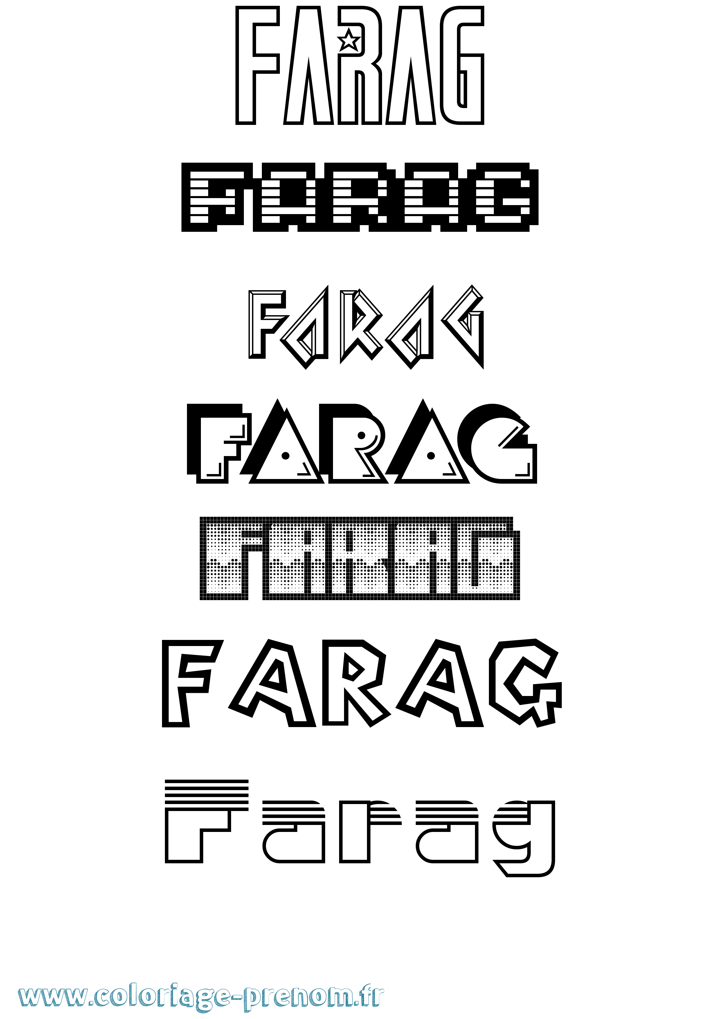 Coloriage Farag Jeux Vidéos Coloriage prénom Farag Jeux Vidéos