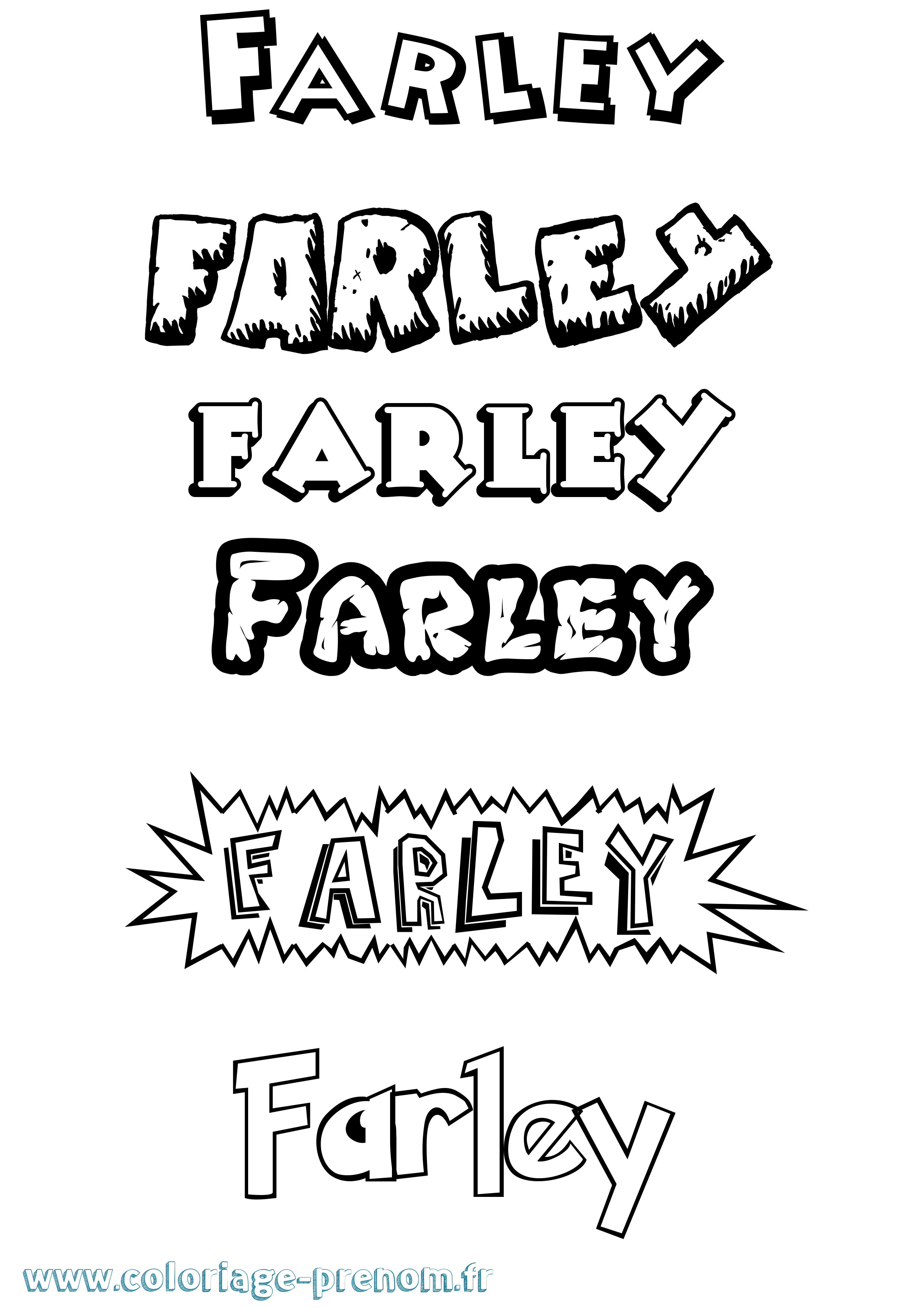 Coloriage prénom Farley Dessin Animé