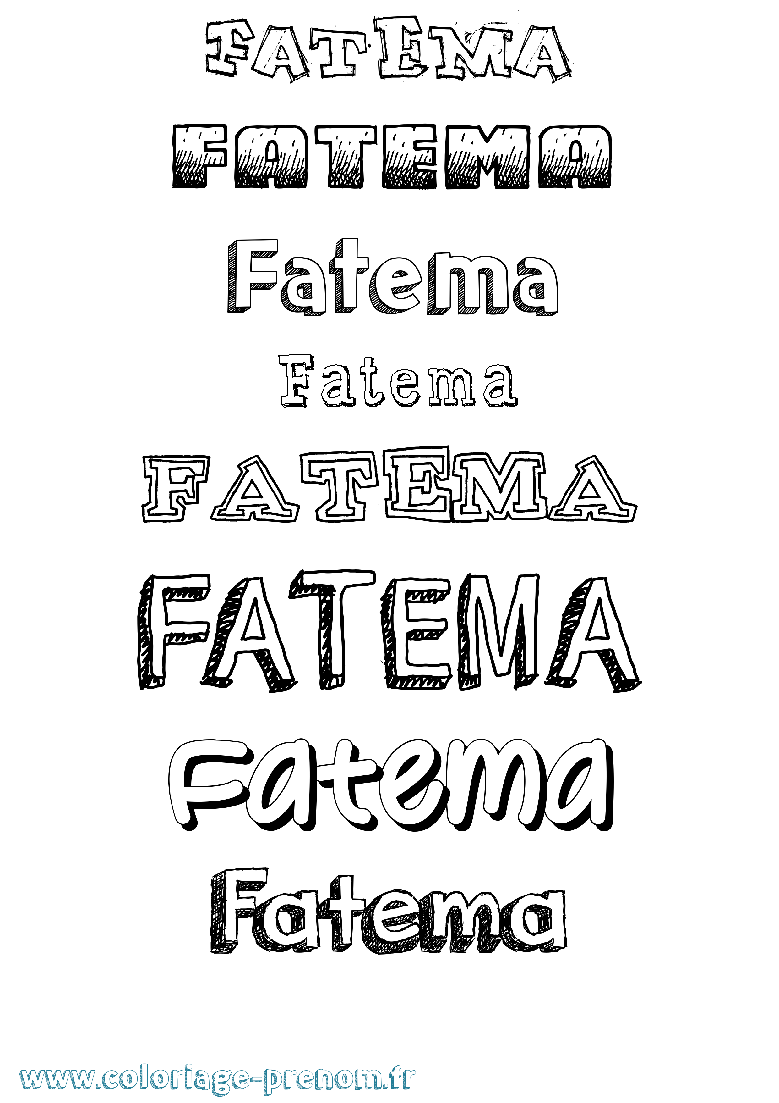 Coloriage prénom Fatema Dessiné