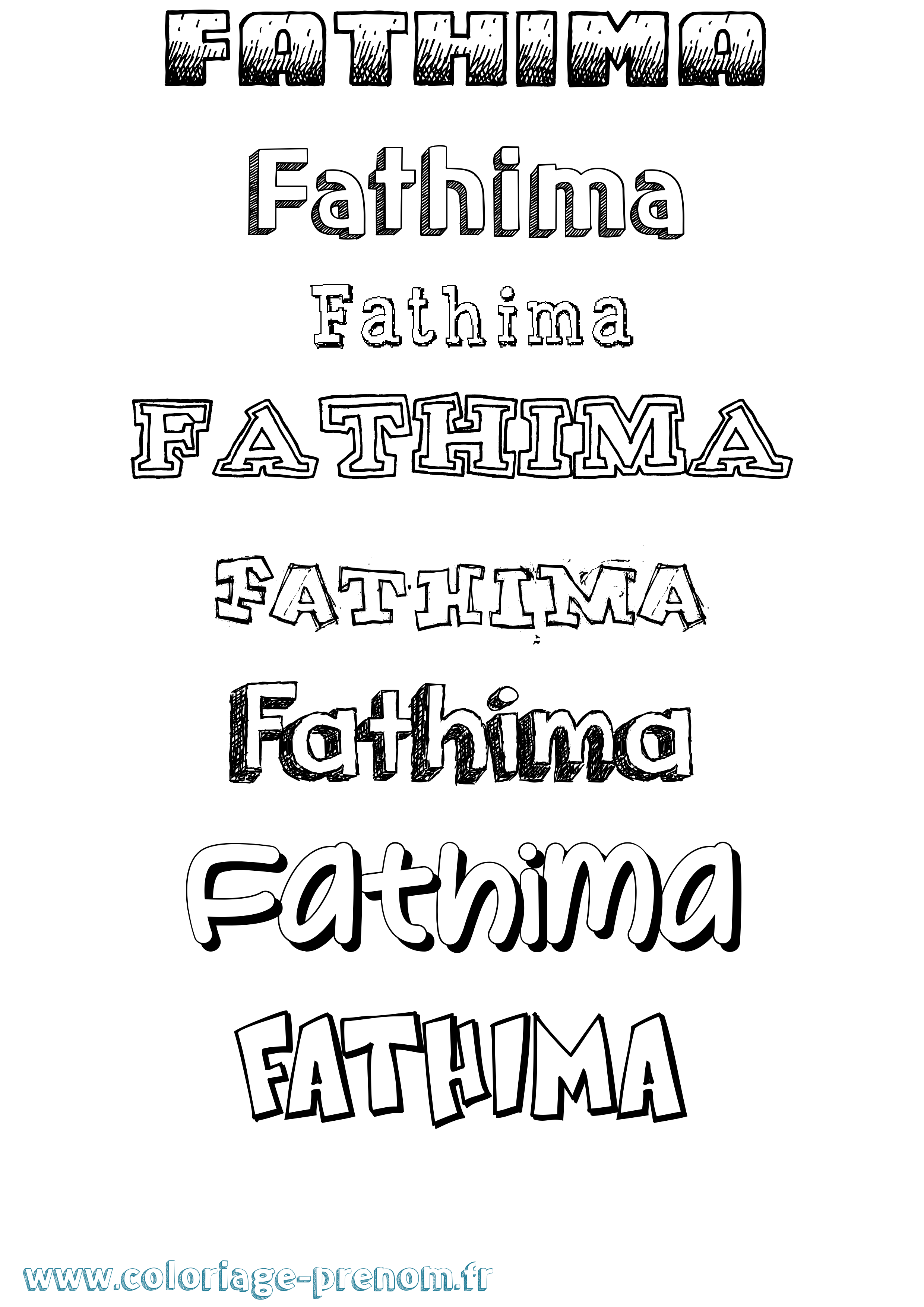 Coloriage prénom Fathima Dessiné