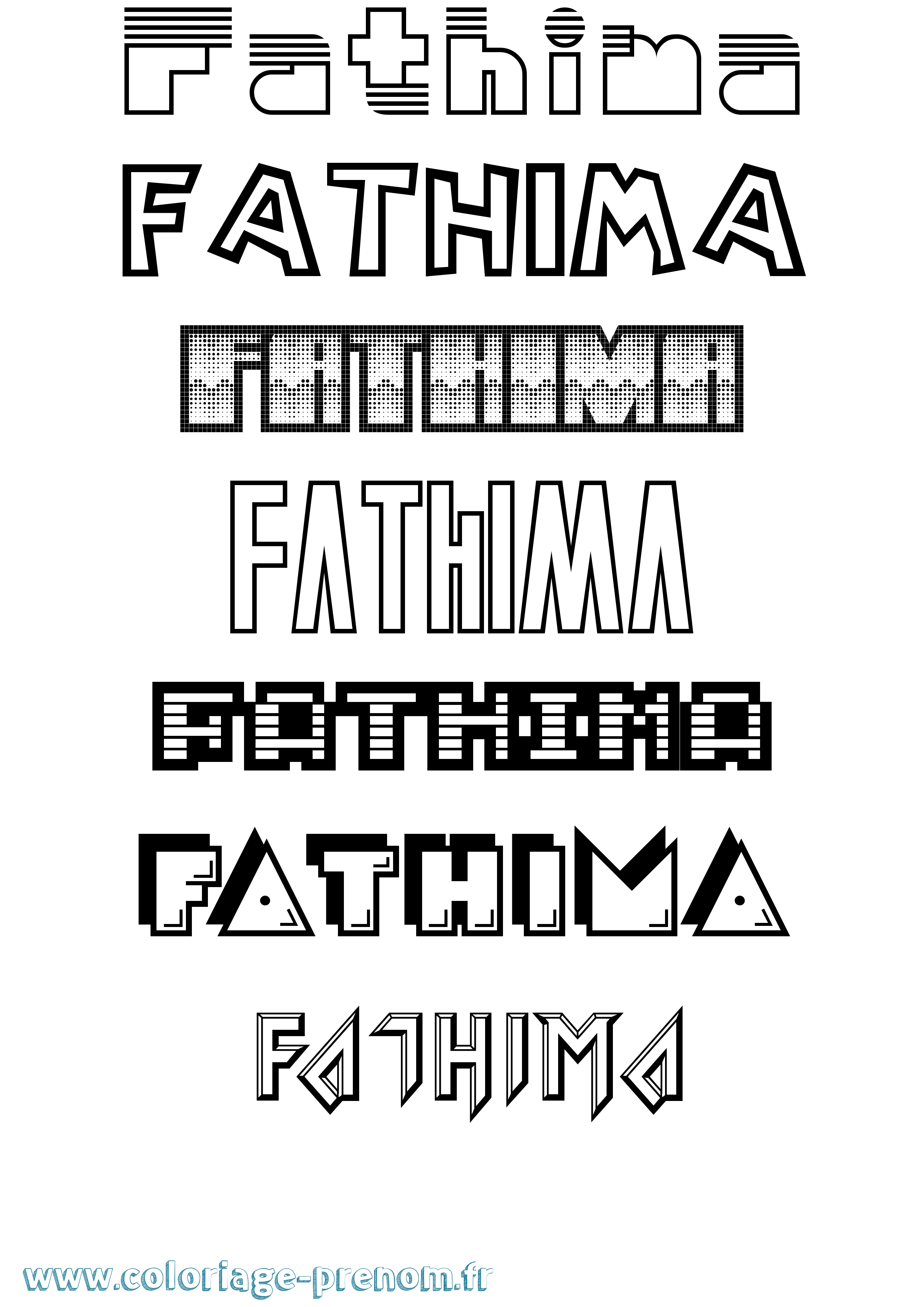 Coloriage prénom Fathima Jeux Vidéos