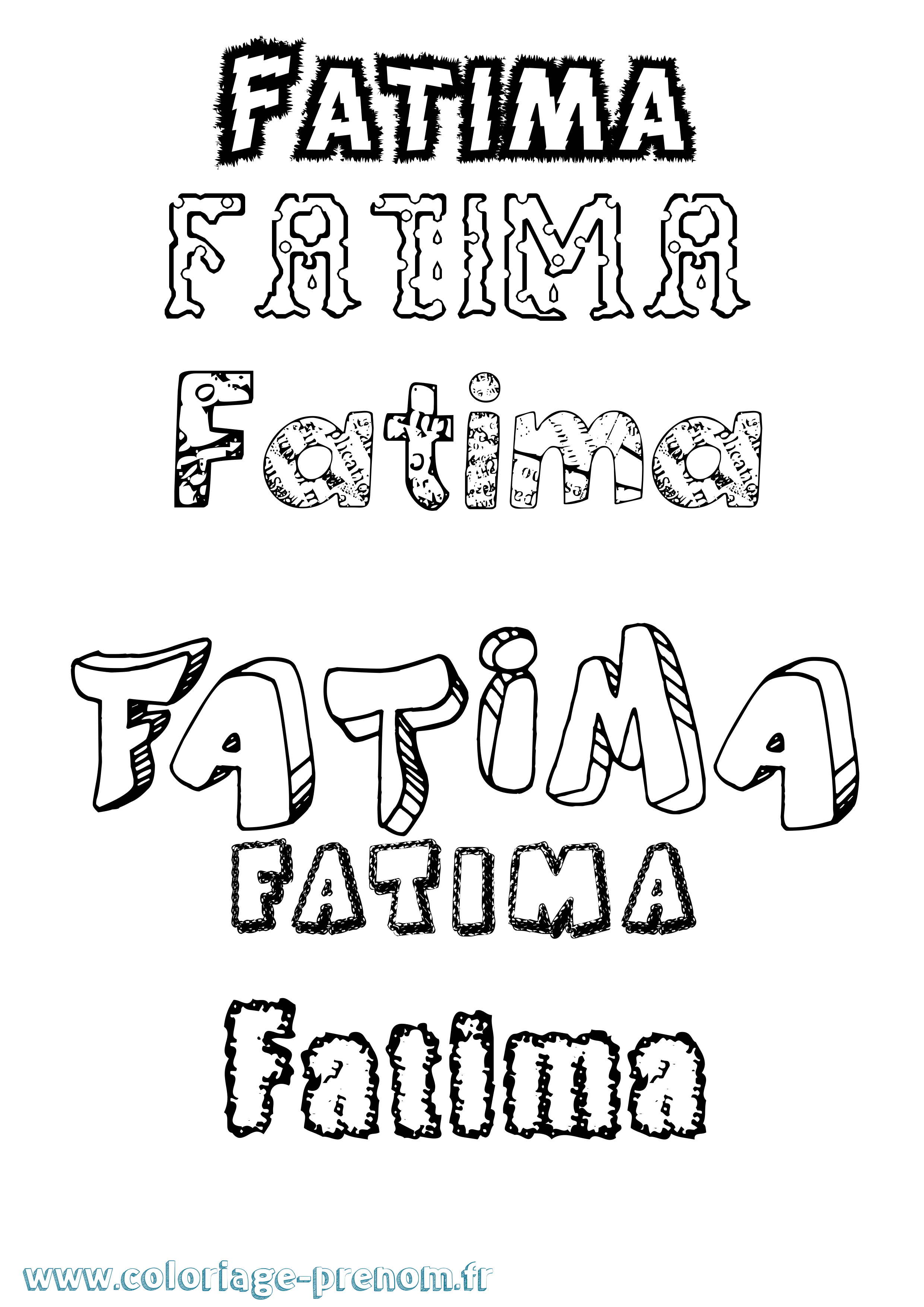 Coloriage prénom Fatima