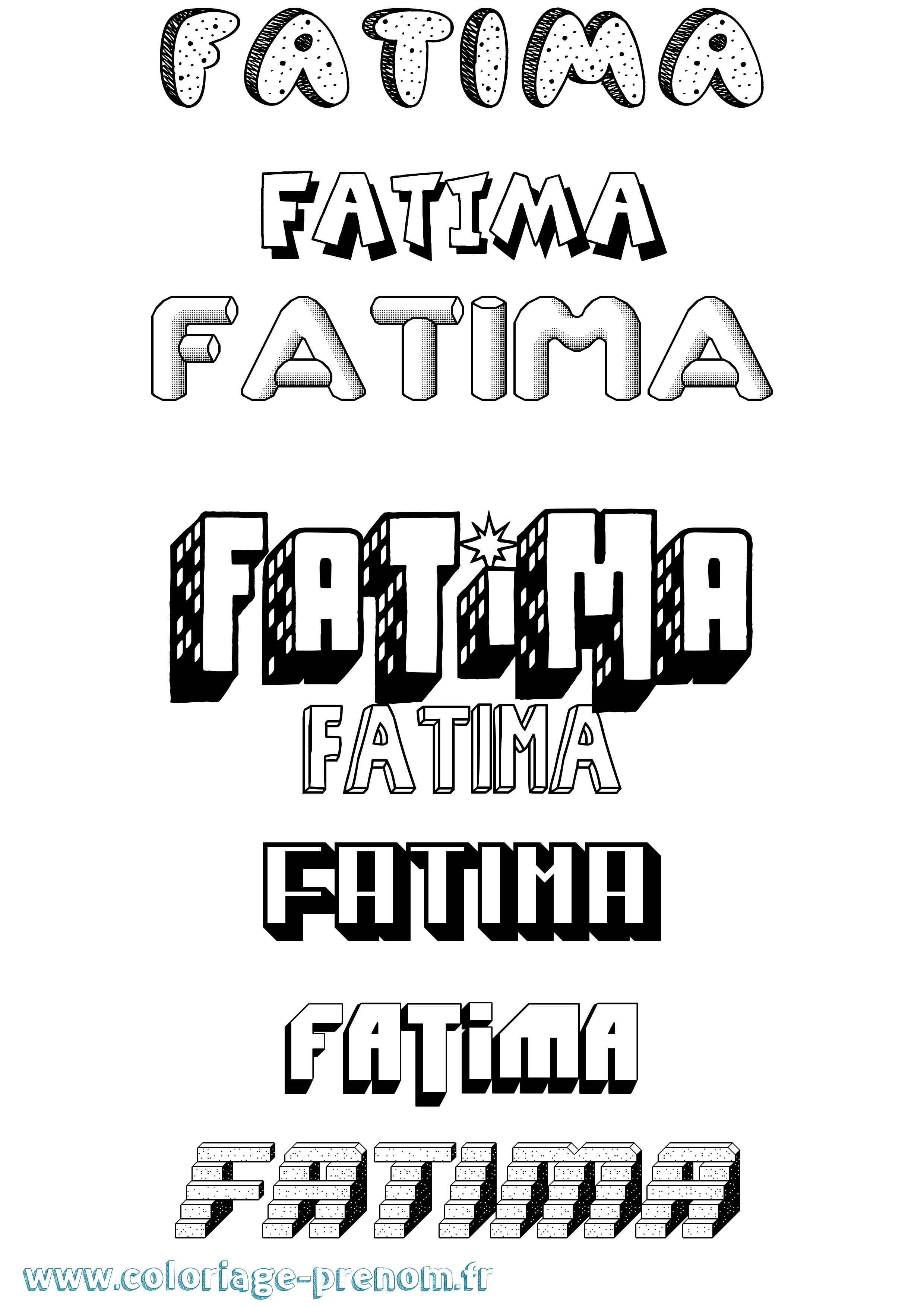 Coloriage prénom Fatima