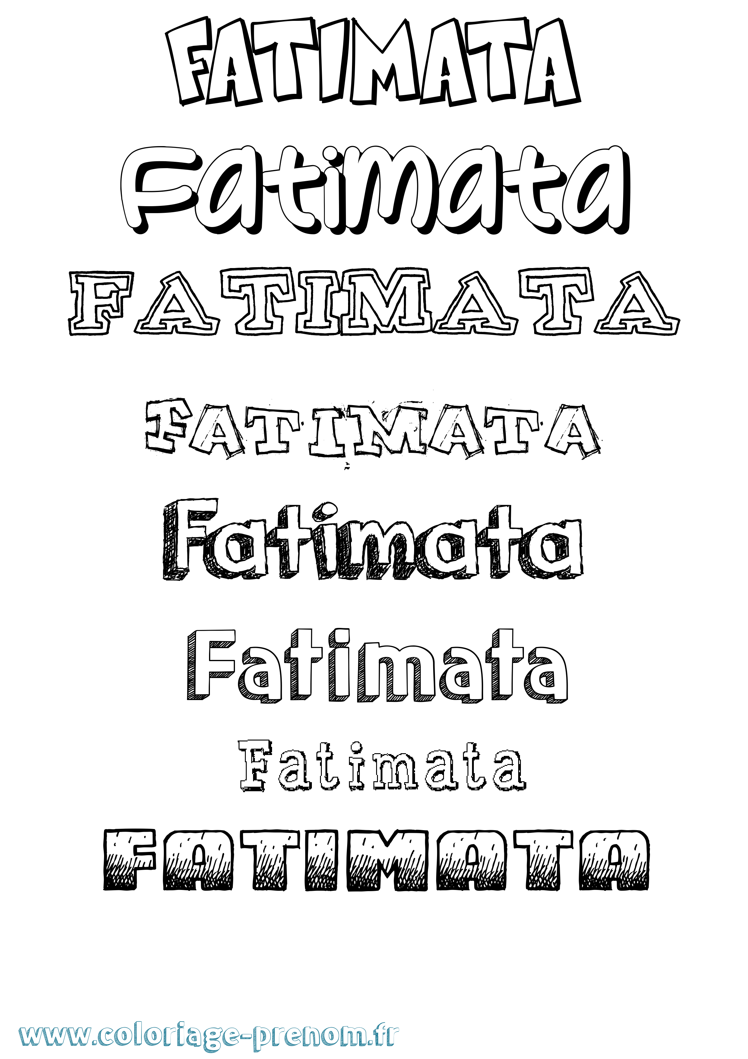 Coloriage prénom Fatimata Dessiné