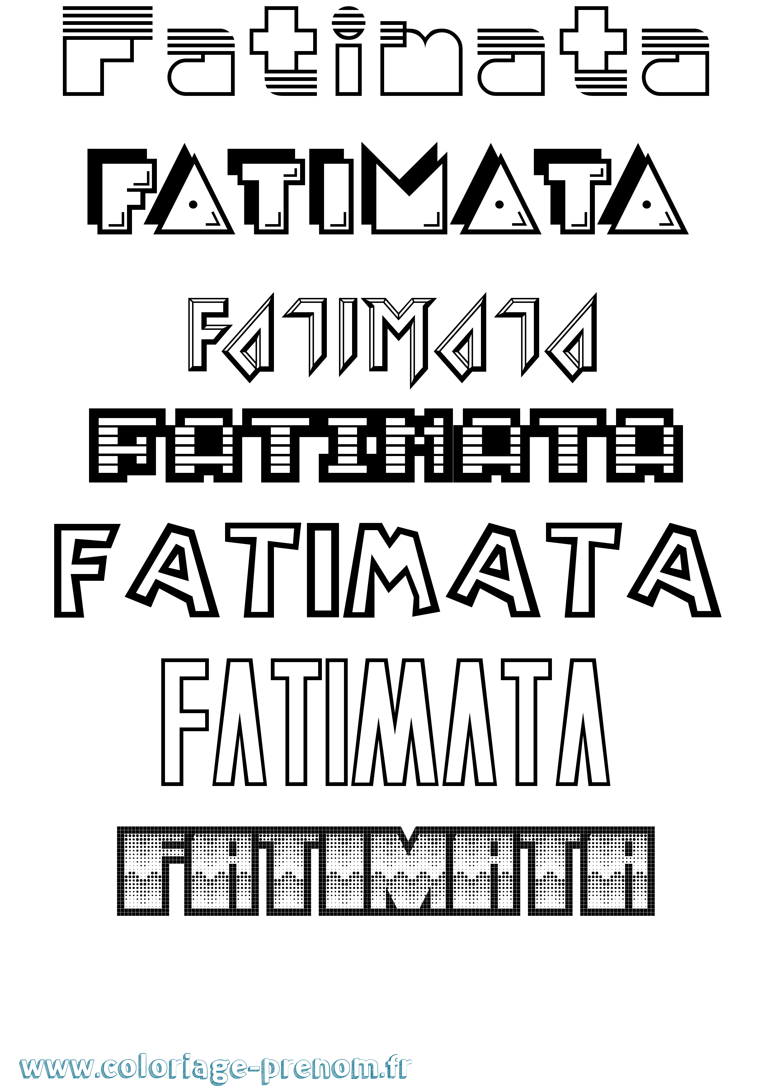 Coloriage prénom Fatimata Jeux Vidéos