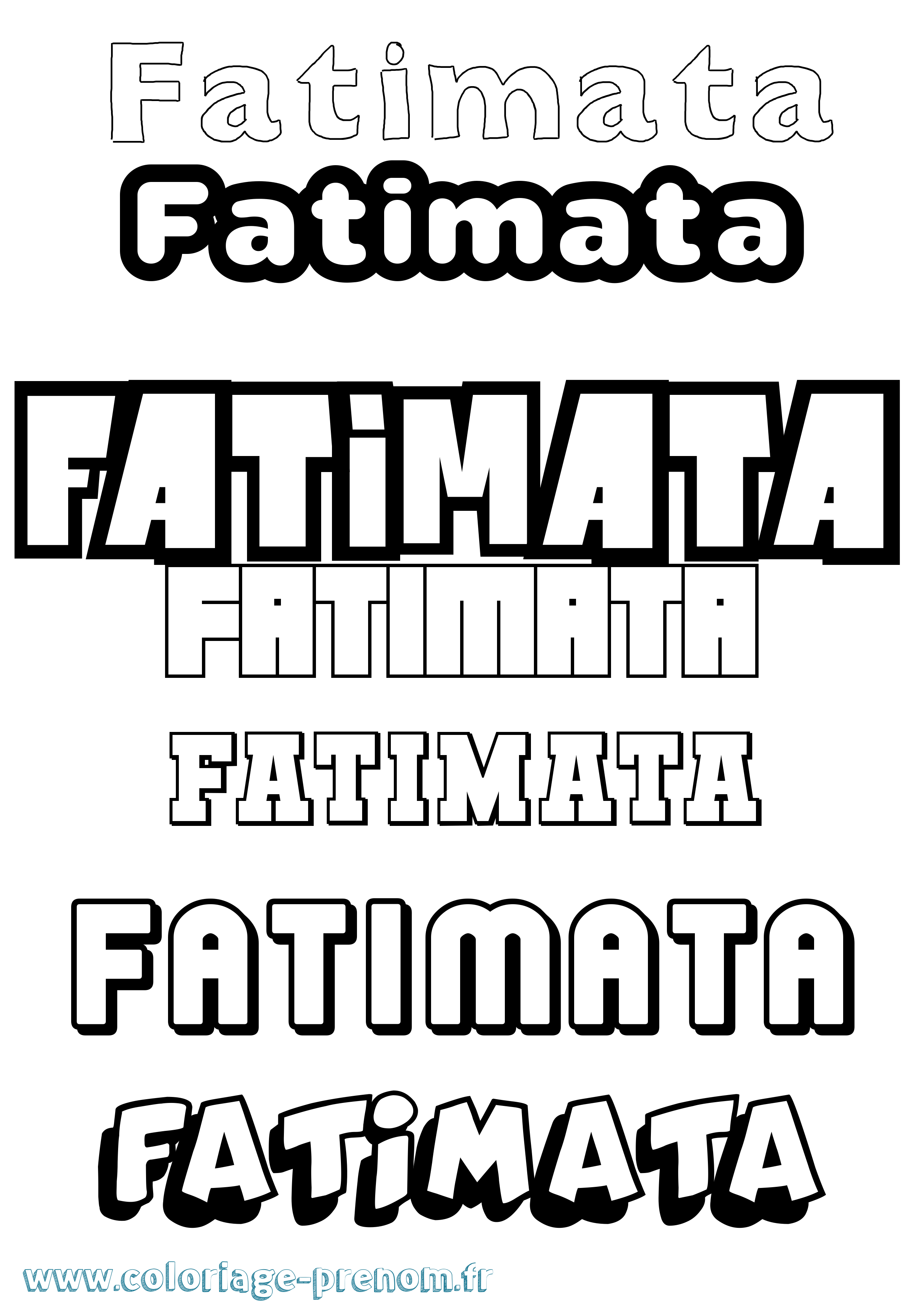 Coloriage prénom Fatimata Simple