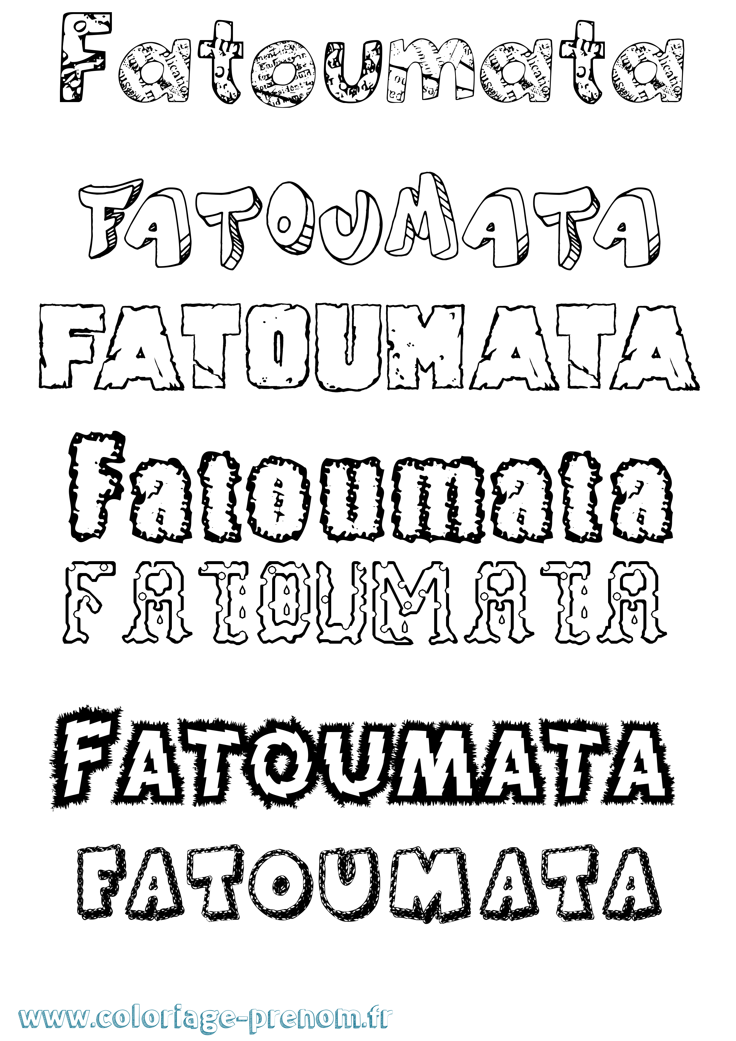 Coloriage prénom Fatoumata