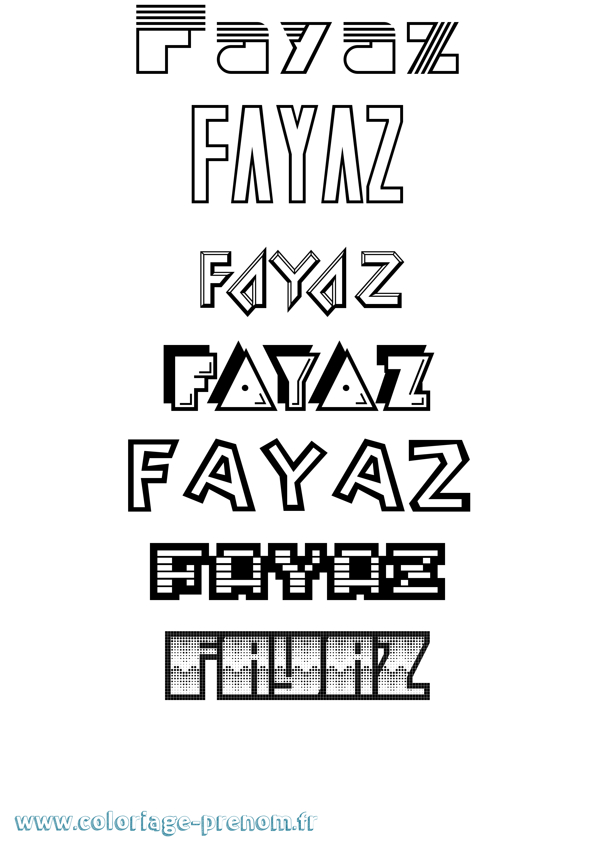 Coloriage Fayaz Jeux Vidéos Coloriage prénom Fayaz Jeux Vidéos