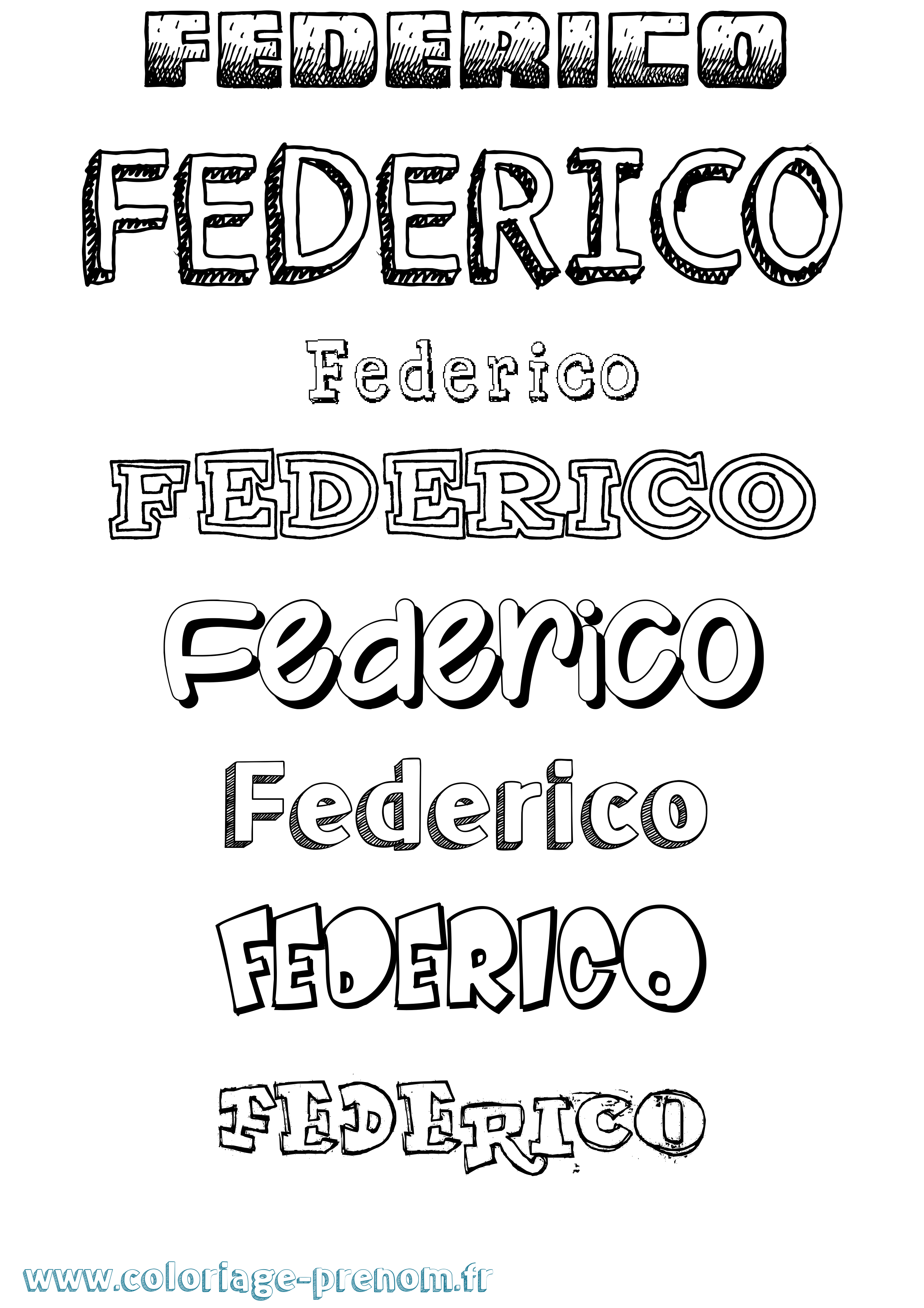 Coloriage prénom Federico