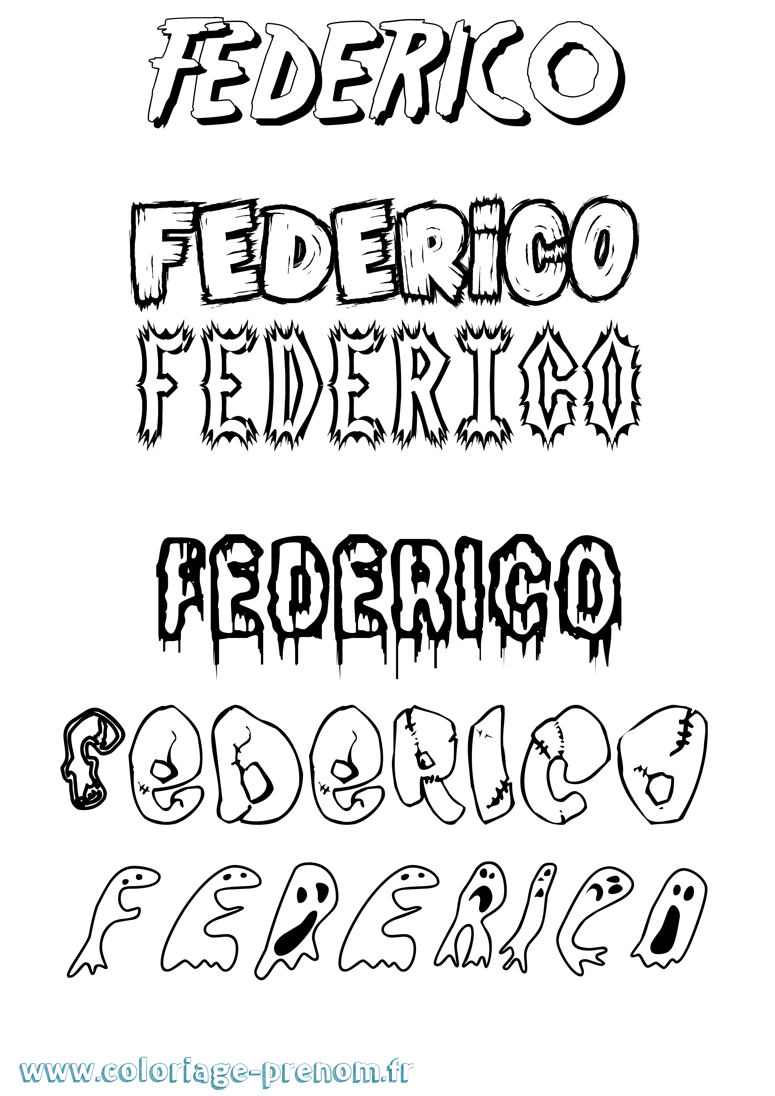 Coloriage prénom Federico