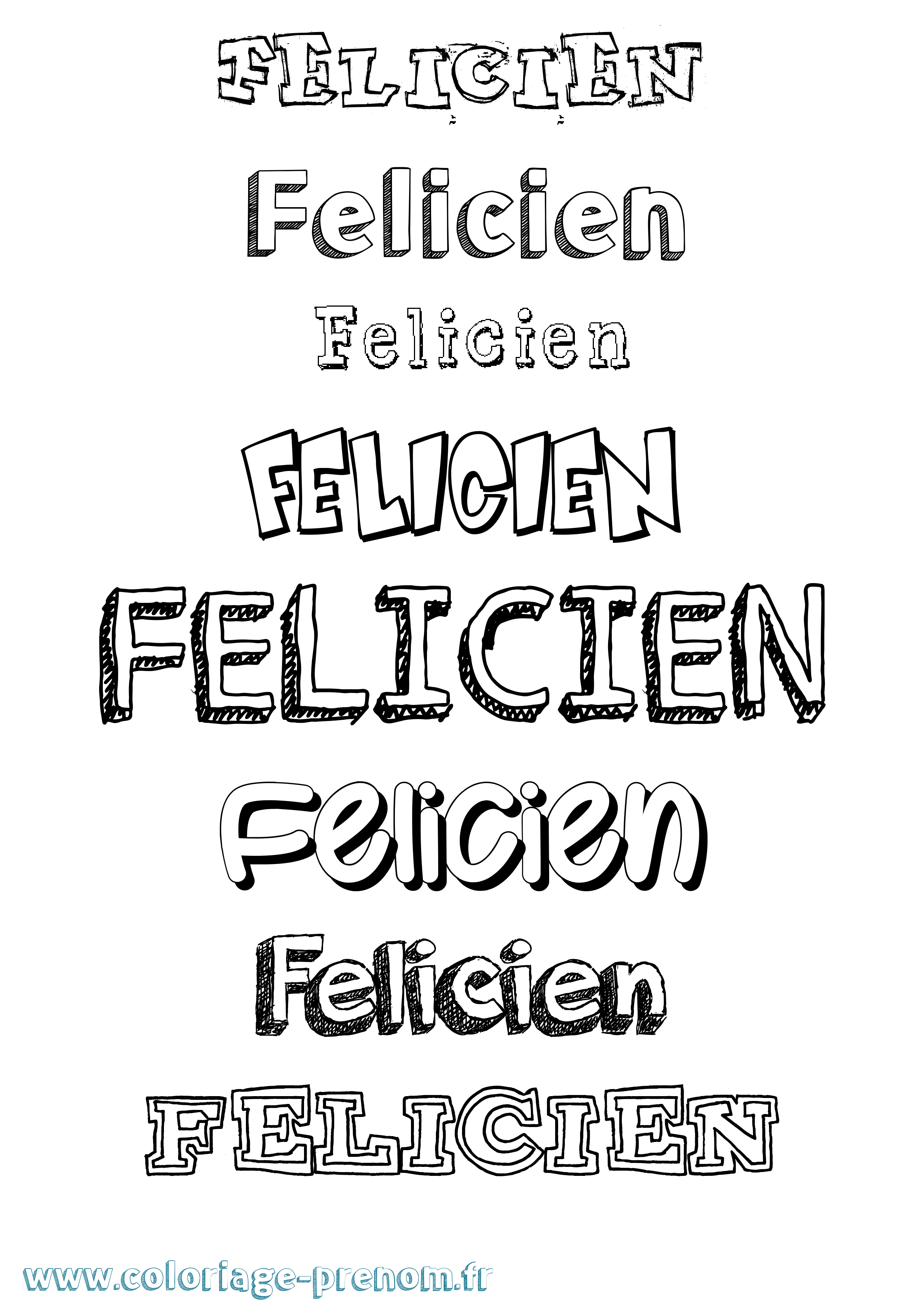 Coloriage prénom Felicien