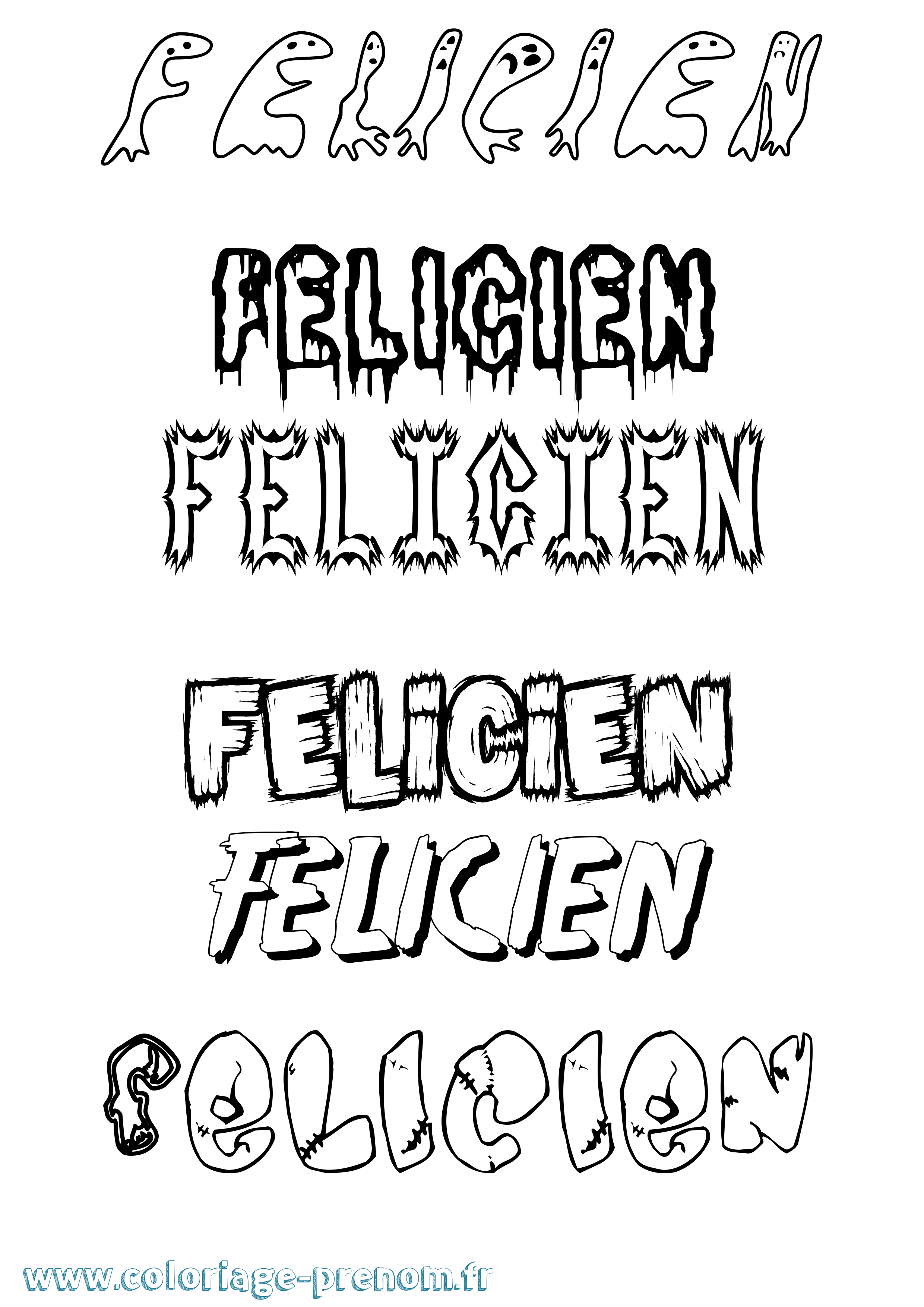 Coloriage prénom Felicien