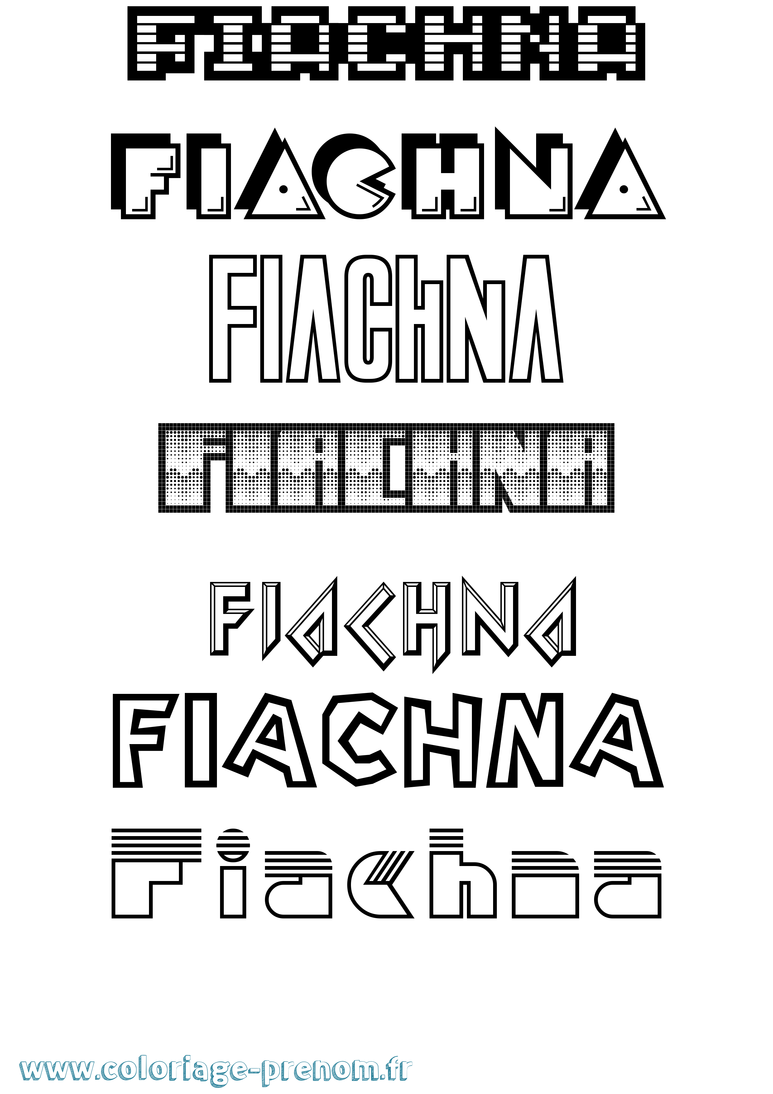 Coloriage prénom Fiachna Jeux Vidéos