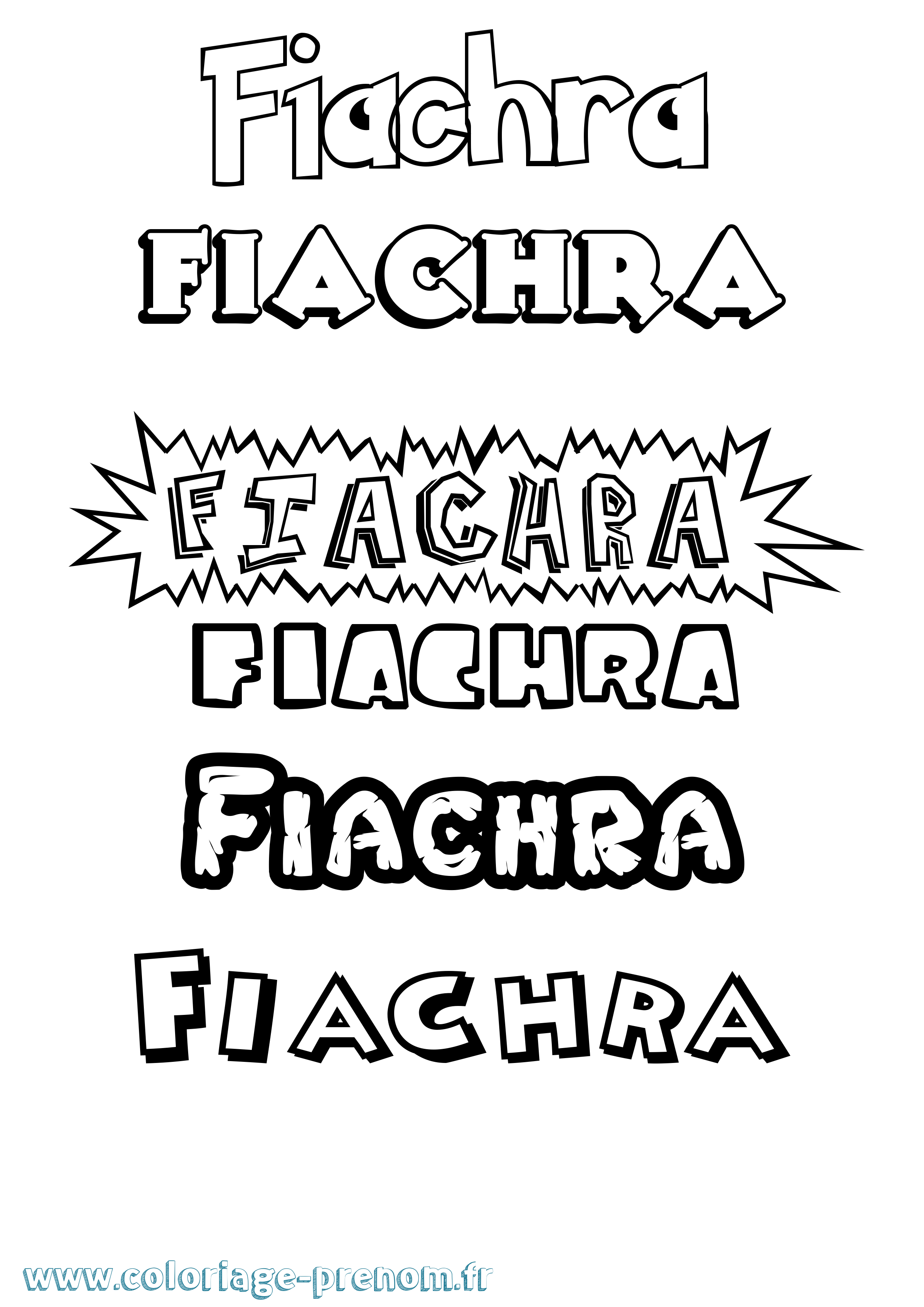 Coloriage prénom Fiachra Dessin Animé