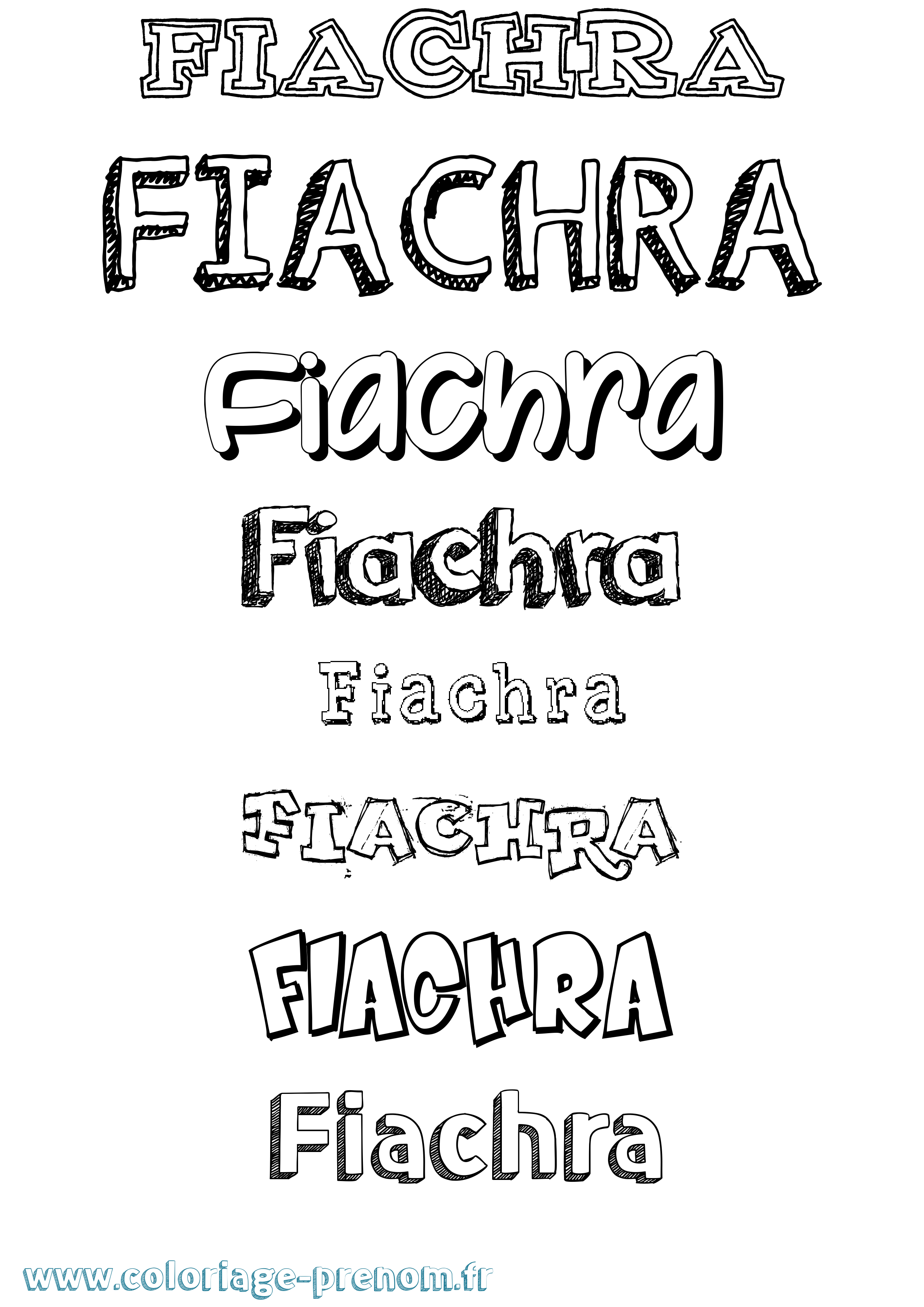 Coloriage prénom Fiachra Dessiné