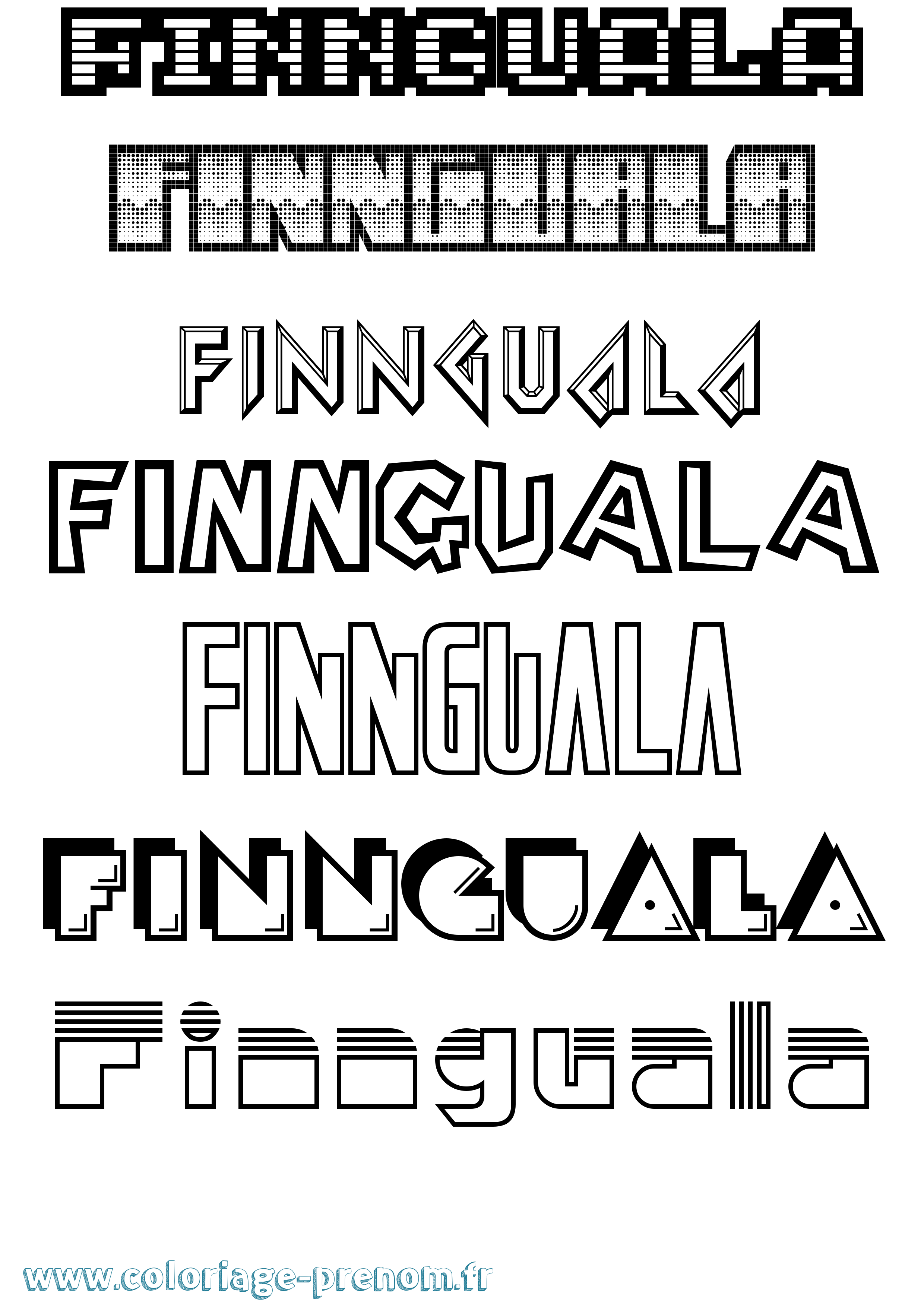 Coloriage prénom Finnguala Jeux Vidéos