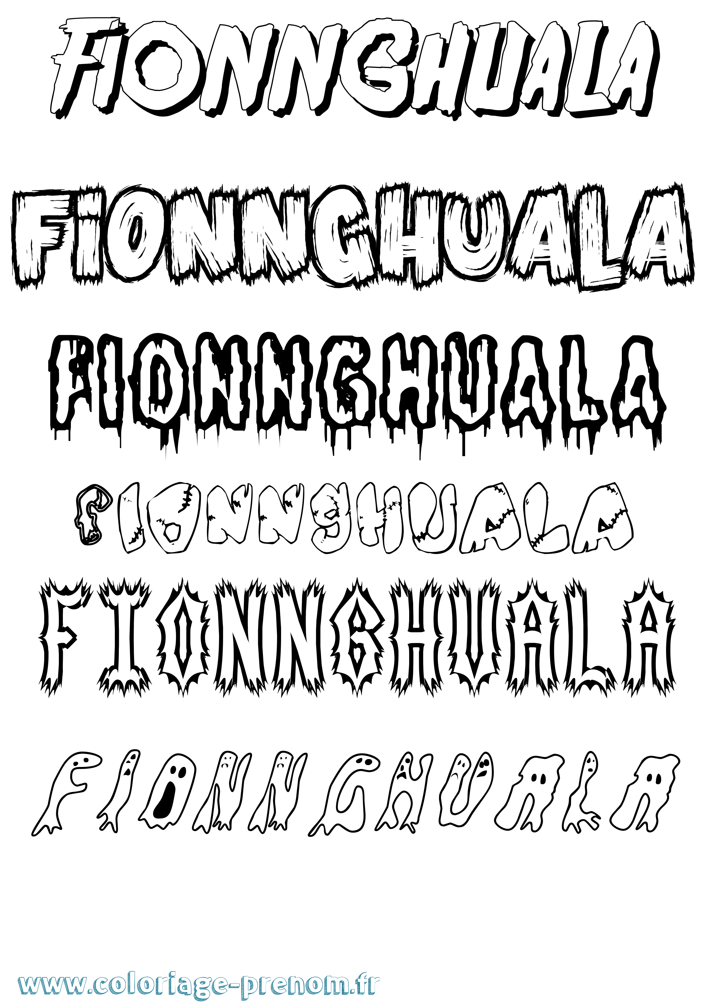 Coloriage prénom Fionnghuala Frisson