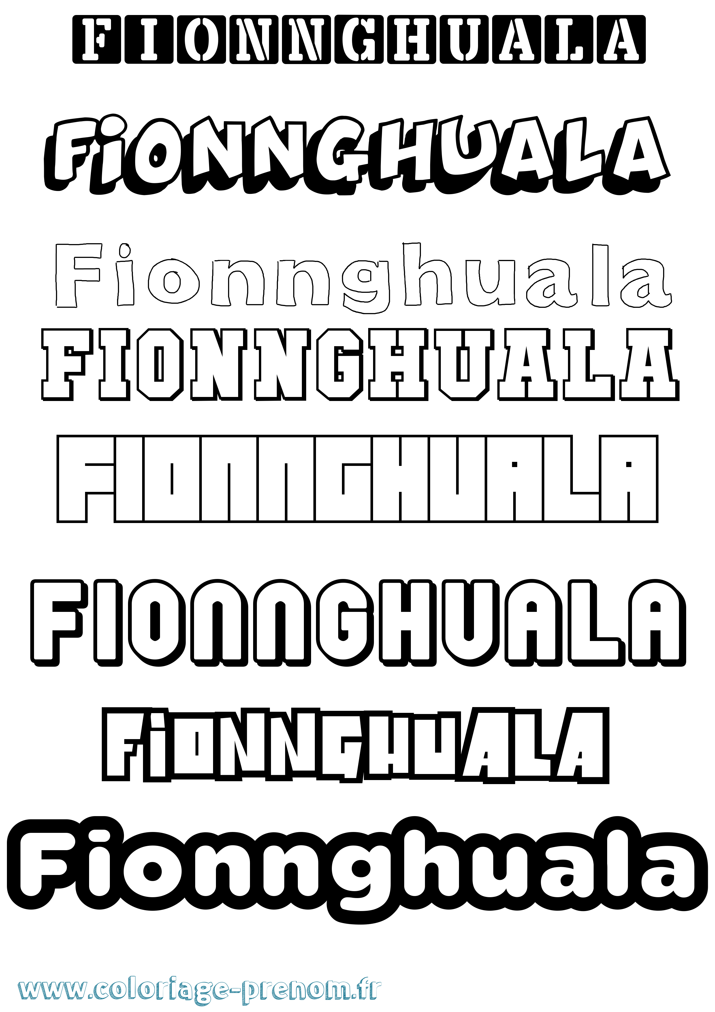 Coloriage prénom Fionnghuala Simple