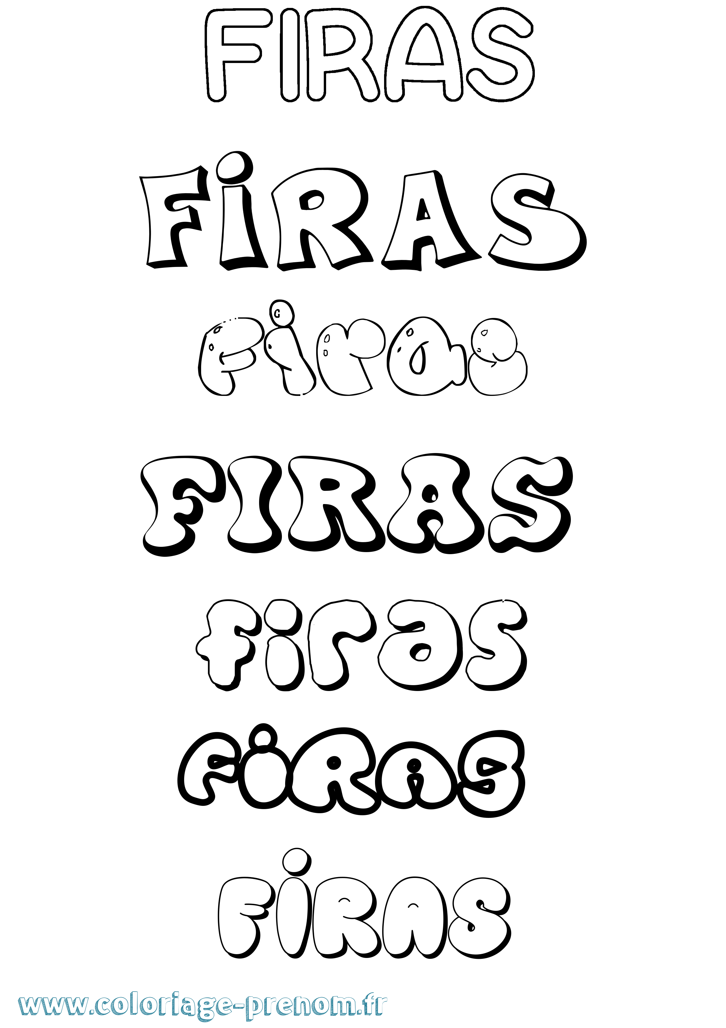 Coloriage prénom Firas