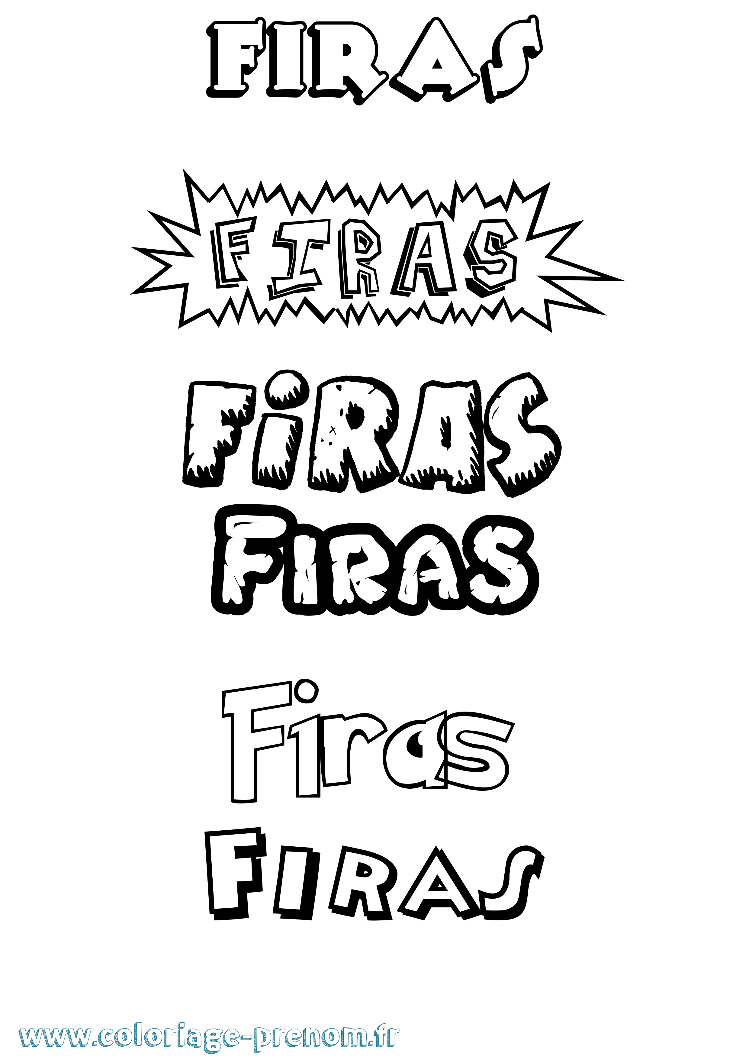 Coloriage Firas Coloriage prénom Firas