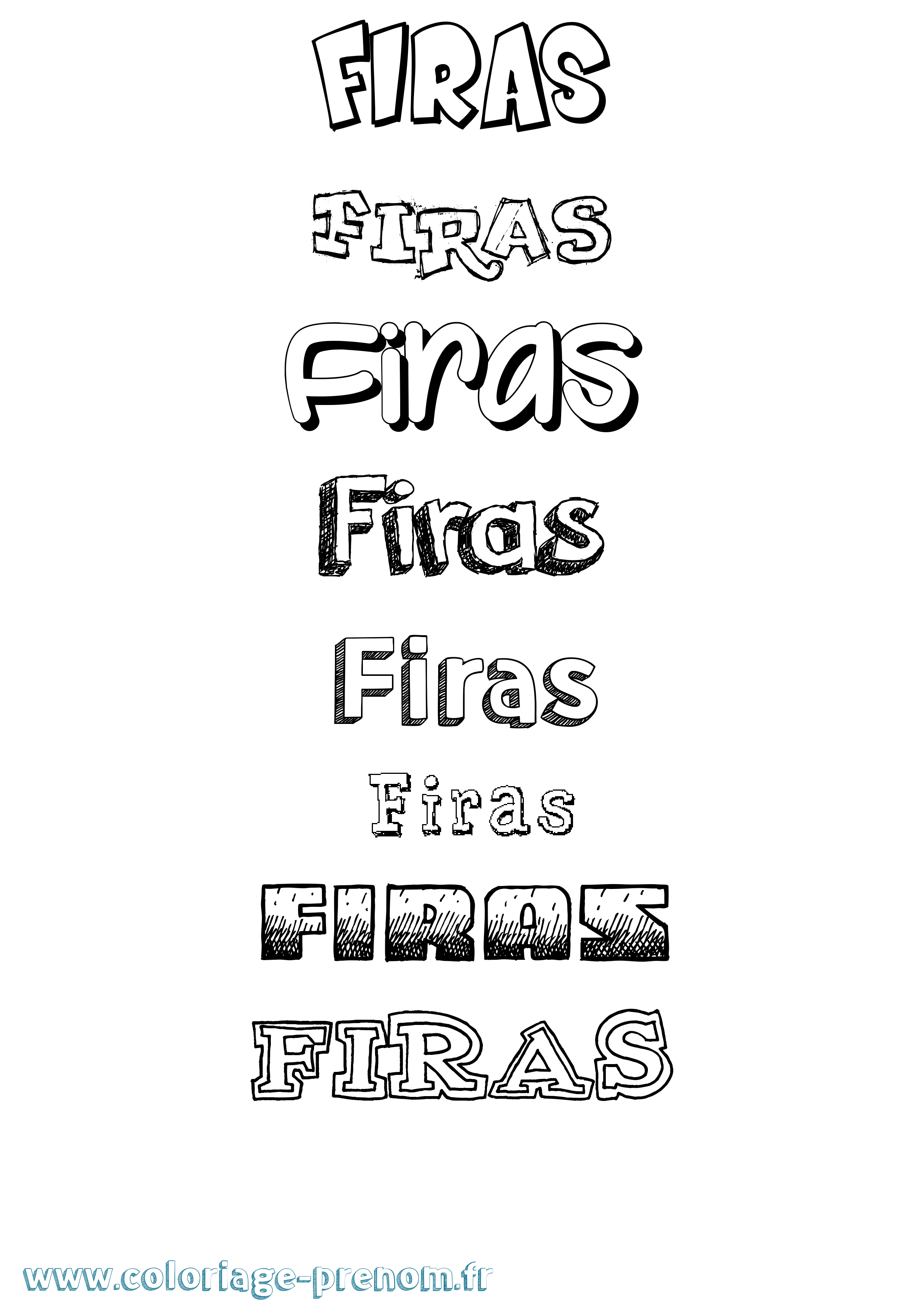 Coloriage prénom Firas