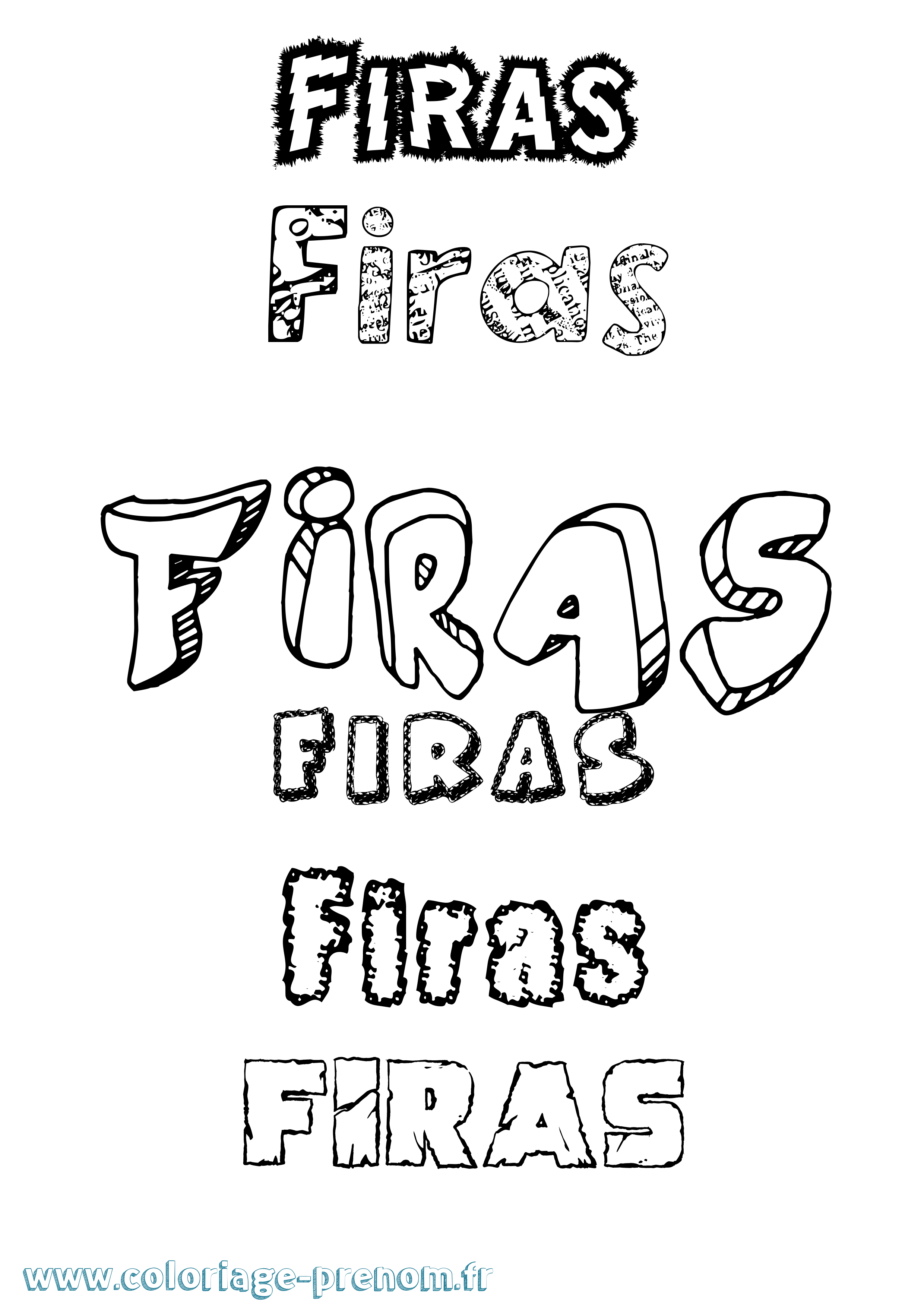 Coloriage Firas Coloriage prénom Firas