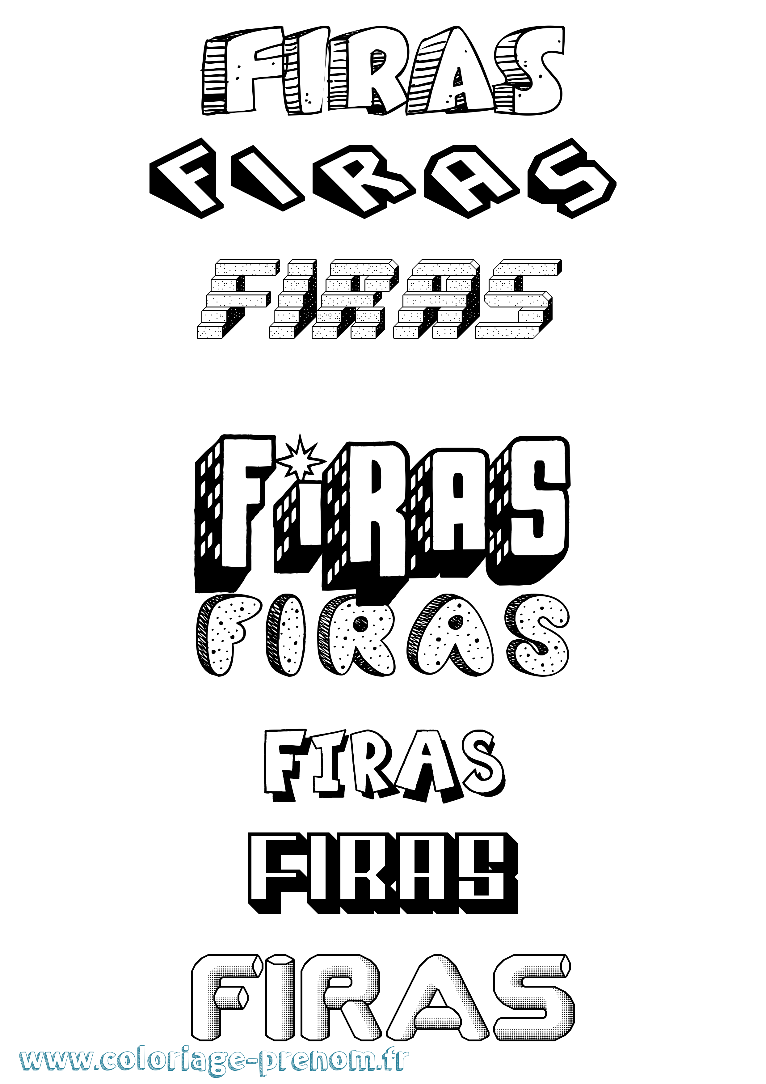 Coloriage Firas Coloriage prénom Firas