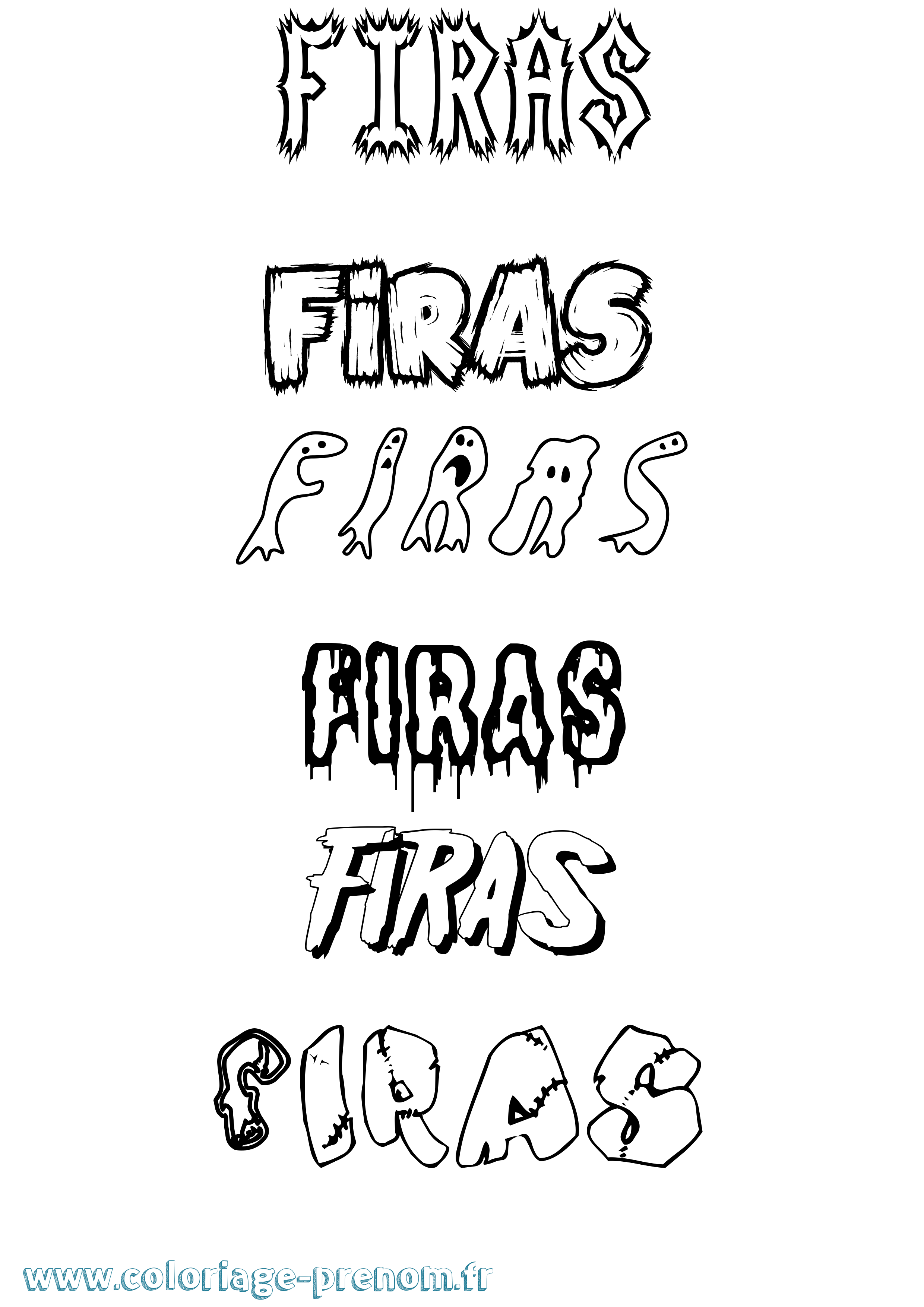 Coloriage Firas Coloriage prénom Firas