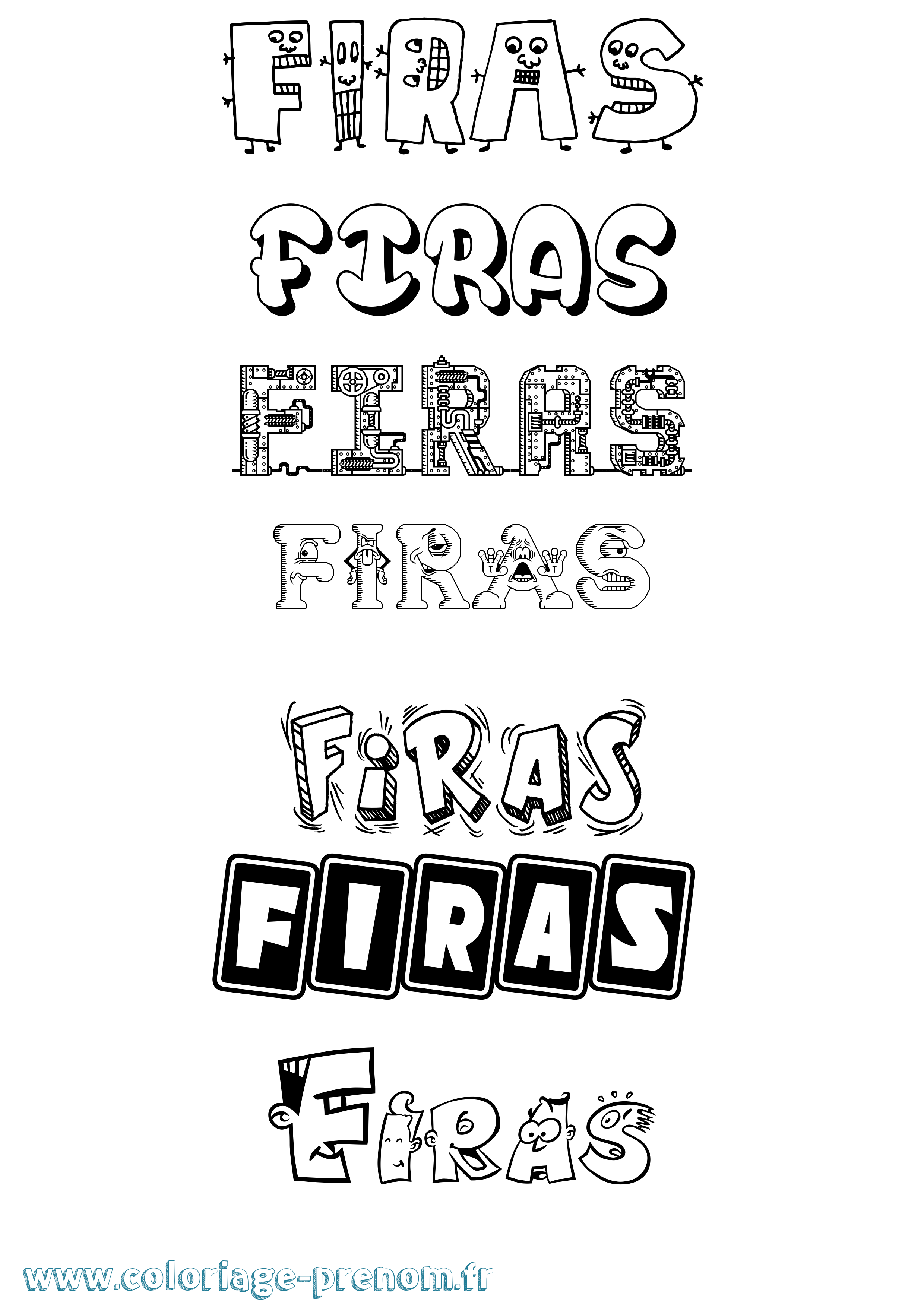 Coloriage Firas Coloriage prénom Firas
