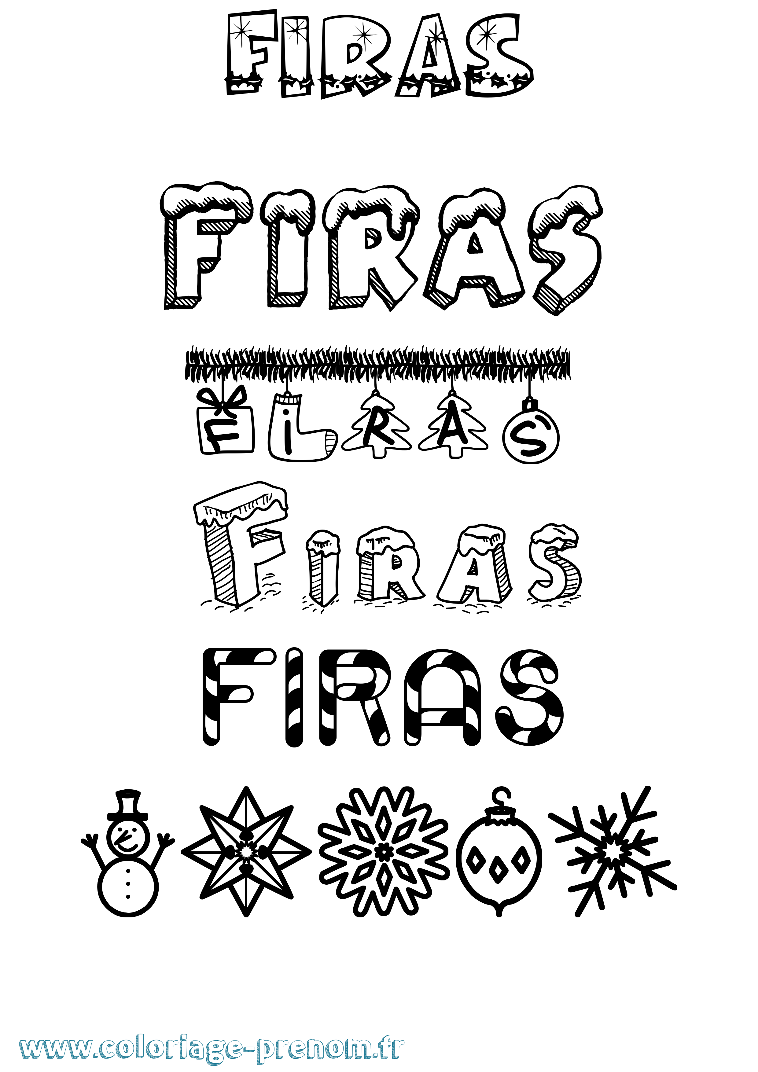 Coloriage Firas Coloriage prénom Firas