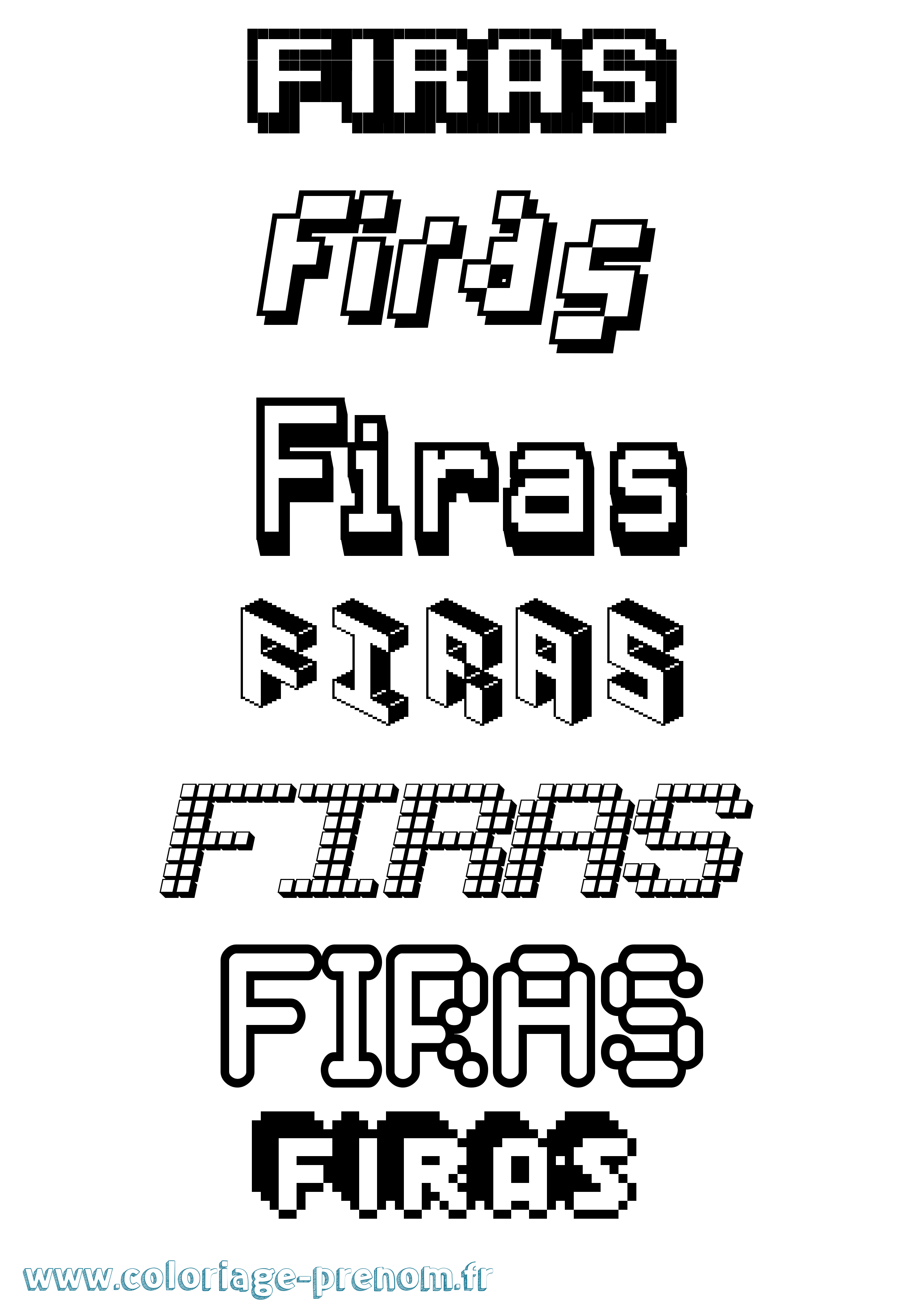 Coloriage Firas Coloriage prénom Firas