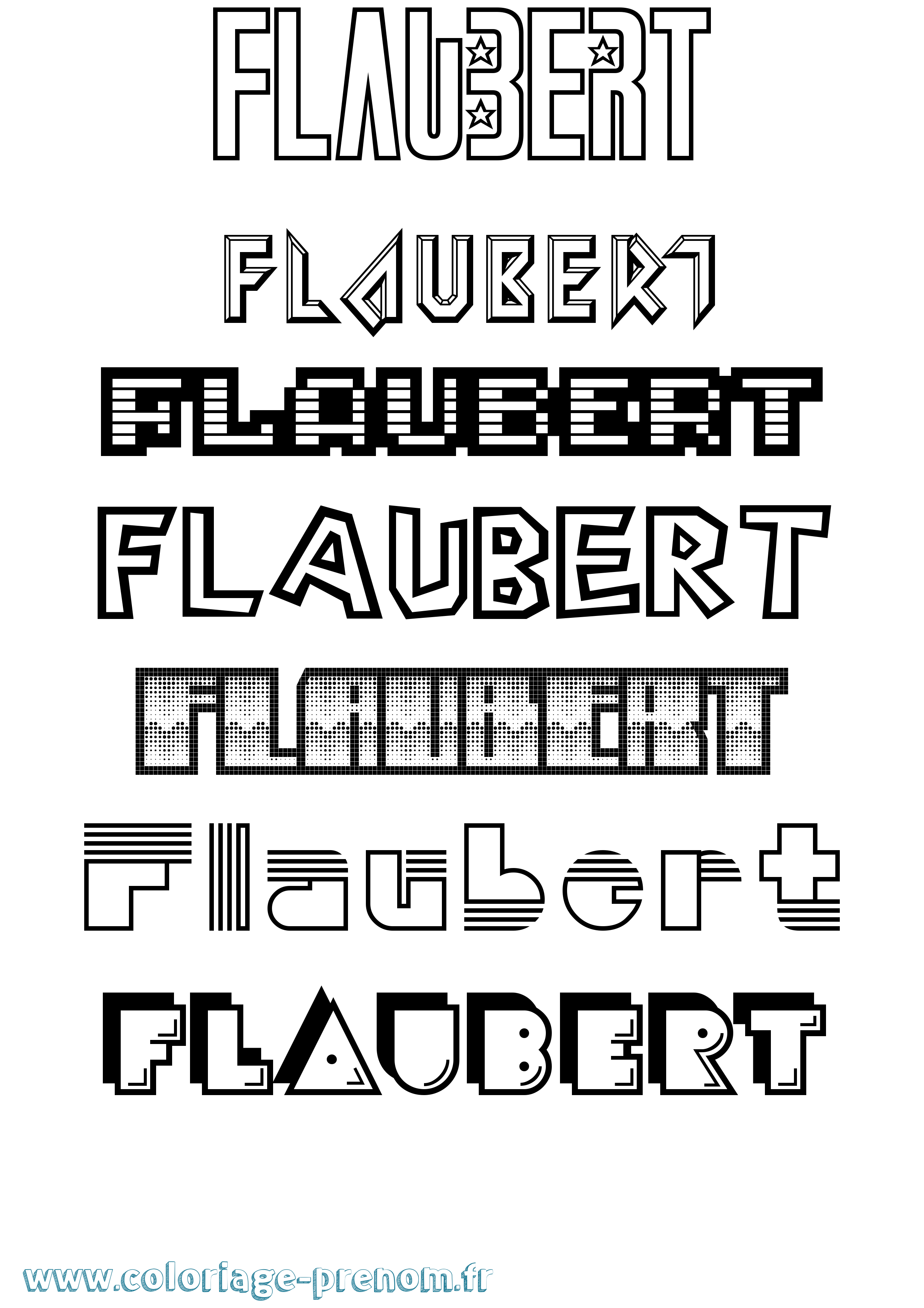 Coloriage prénom Flaubert Jeux Vidéos